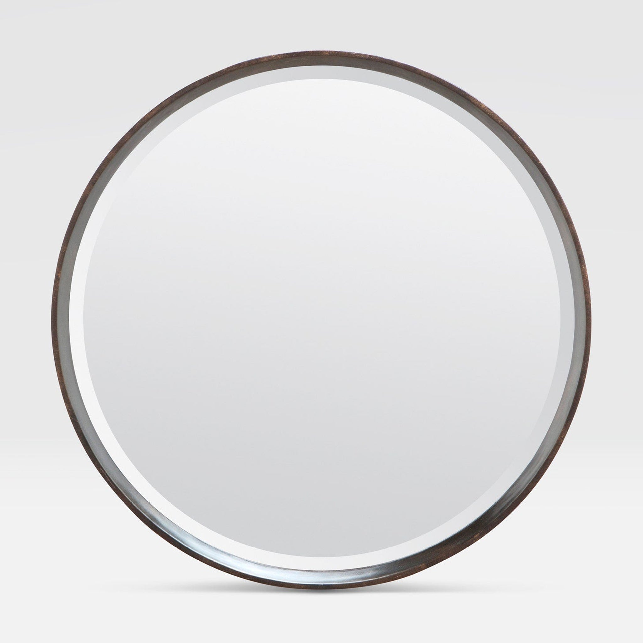 Made Goods, Made Goods Thadeus 31" Round Dark Bronze Metal Mirror