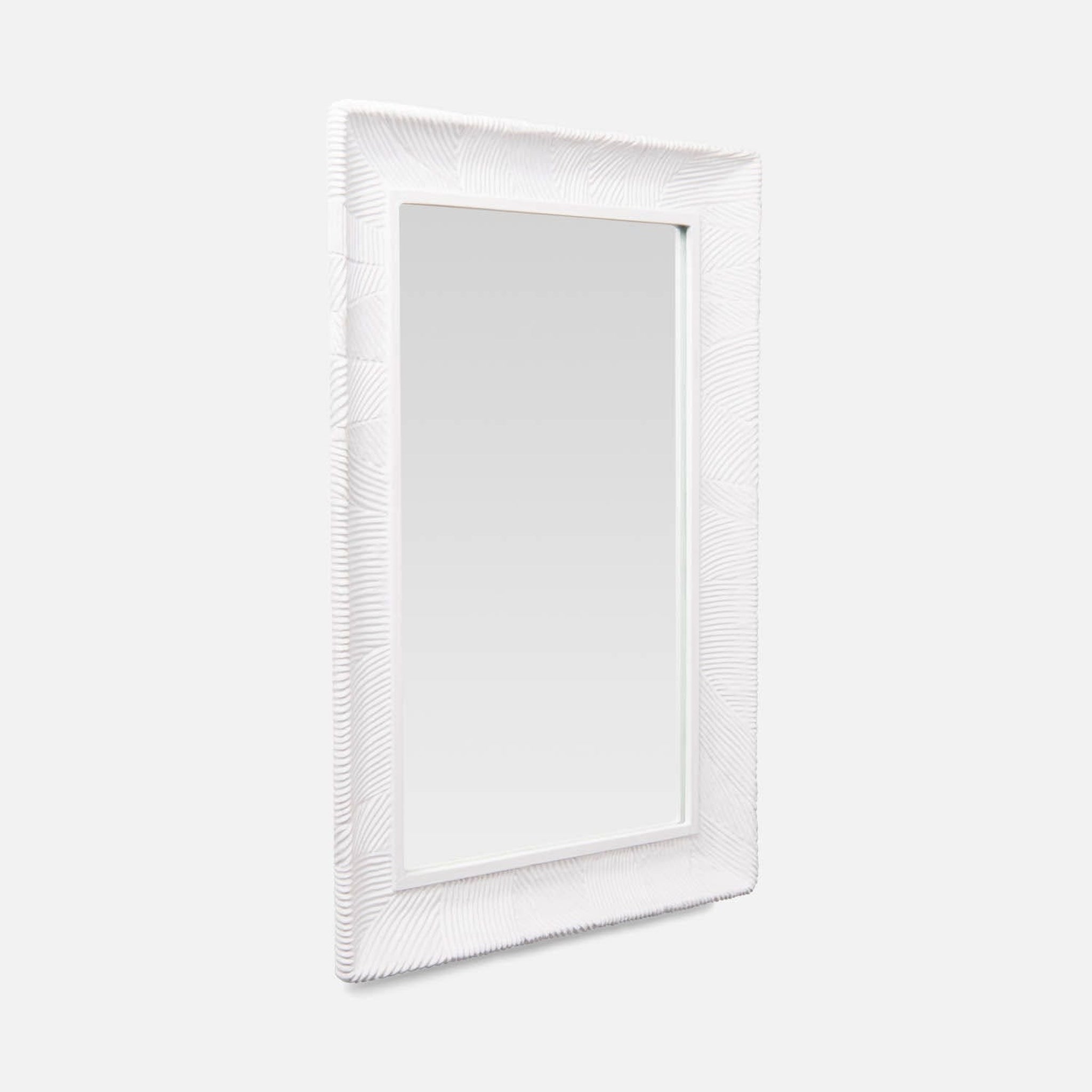 Made Goods, Made Goods Thiago 26" x 38" Rectangle Flat White Resin Mirror