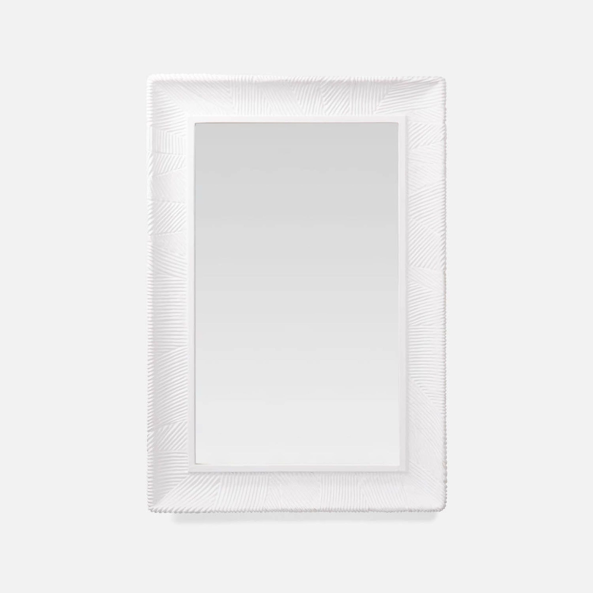 Made Goods, Made Goods Thiago 26" x 38" Rectangle Flat White Resin Mirror