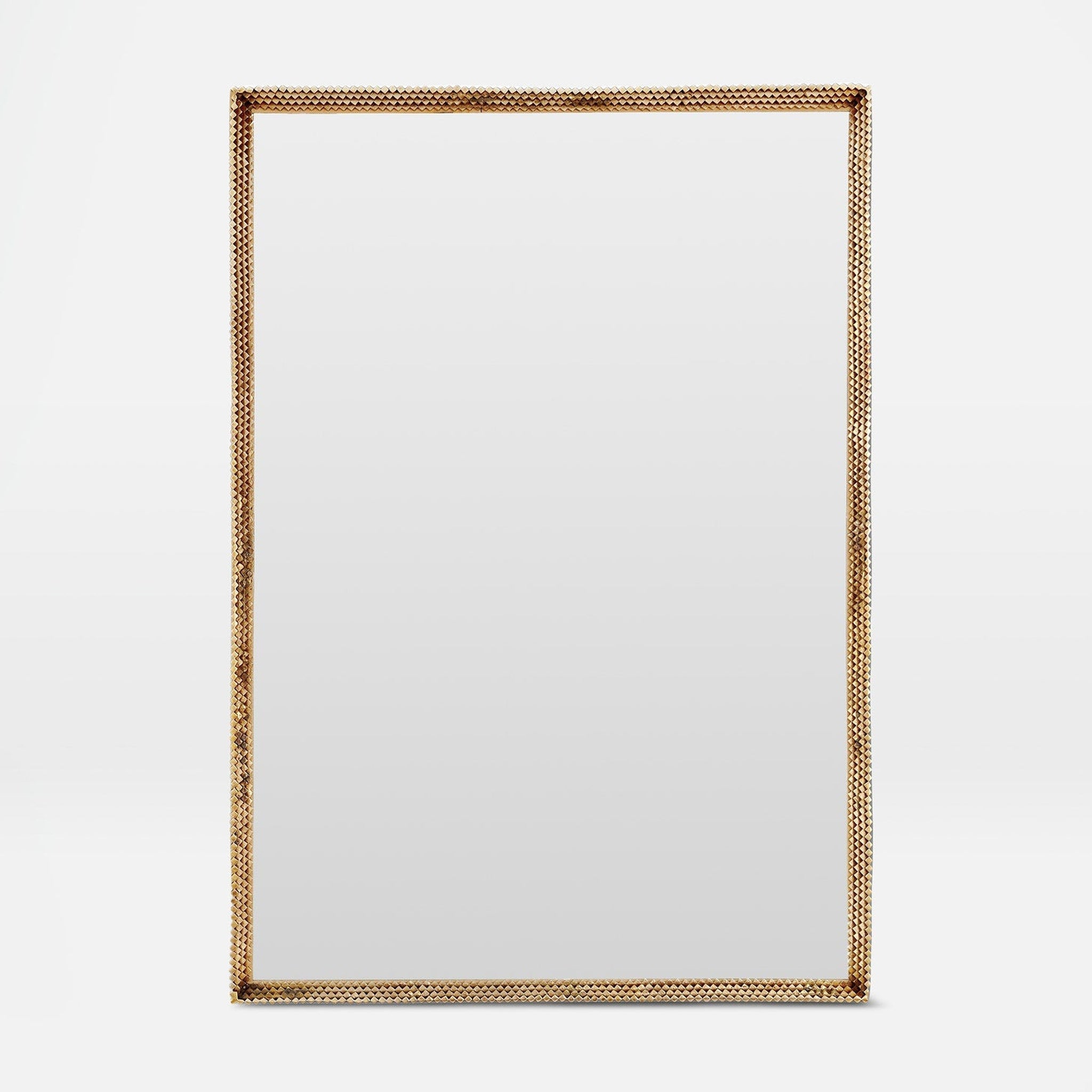 Made Goods, Made Goods Todd 26" x 38" Rectangle Polished Brass Metal Mirror