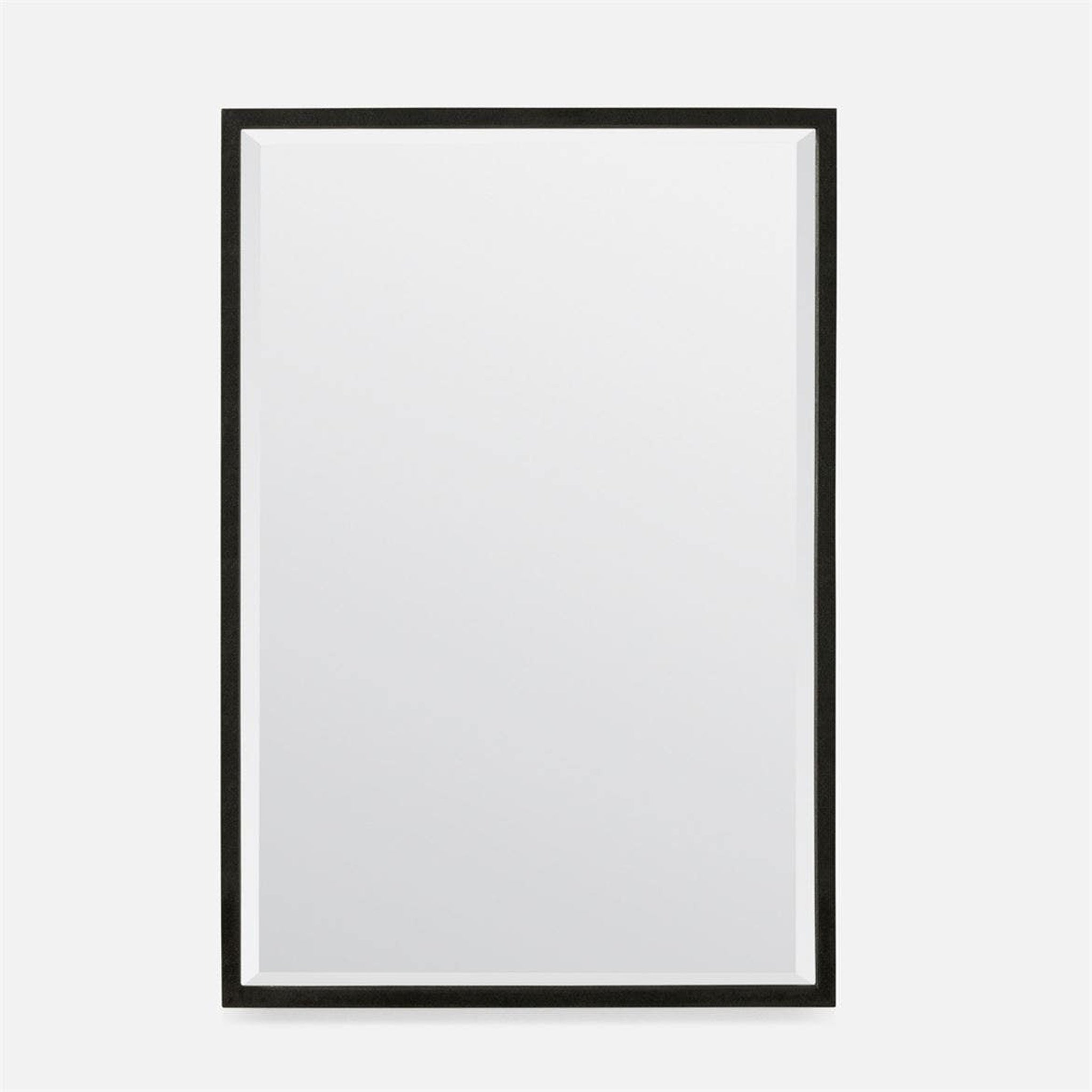 Made Goods, Made Goods Valaria 26"L x 38" Rectangle Black Realistic Faux Shagreen Mirror