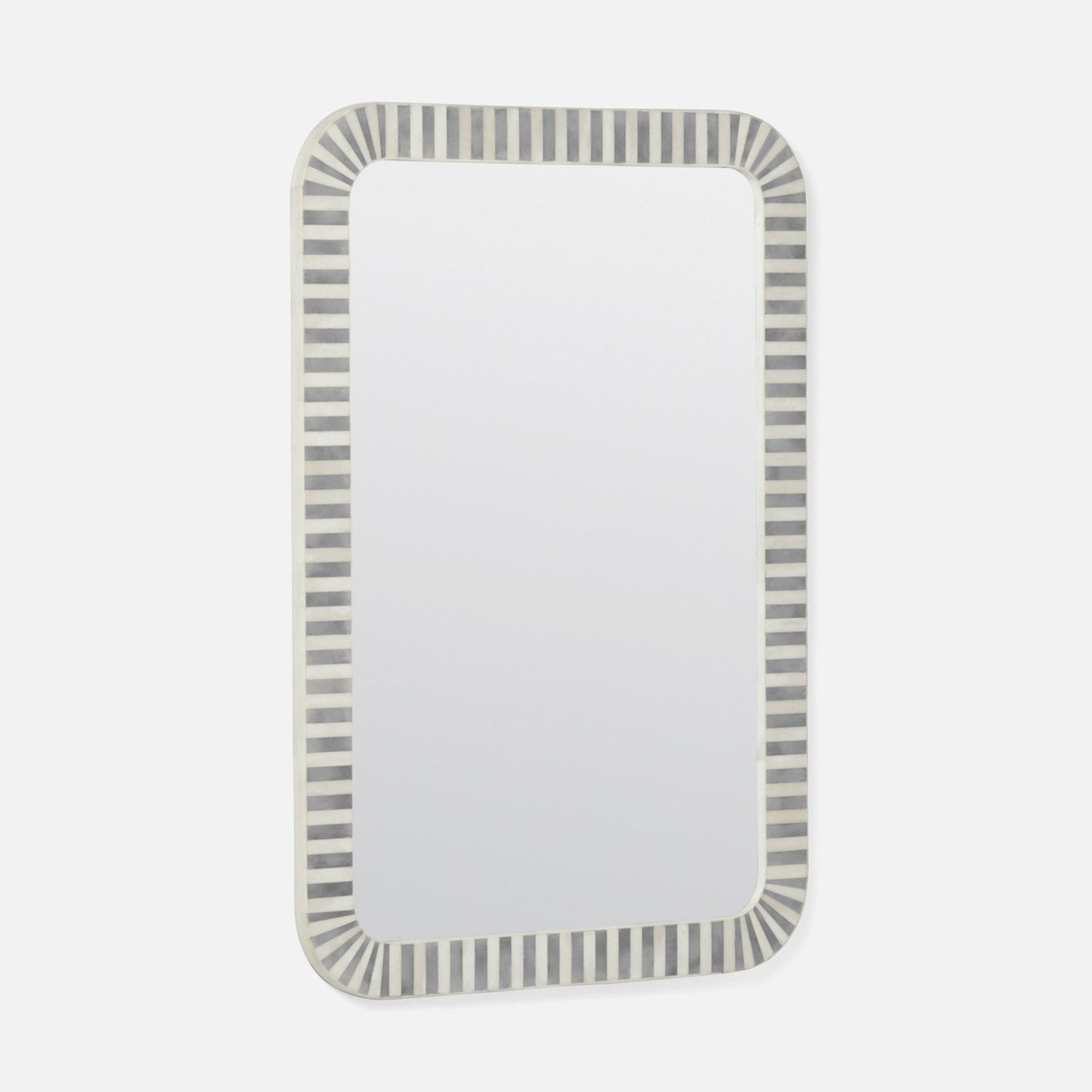 Made Goods, Made Goods Zavory 26" x 38" Rectangle Natural Bone/Gray Resin Mirror