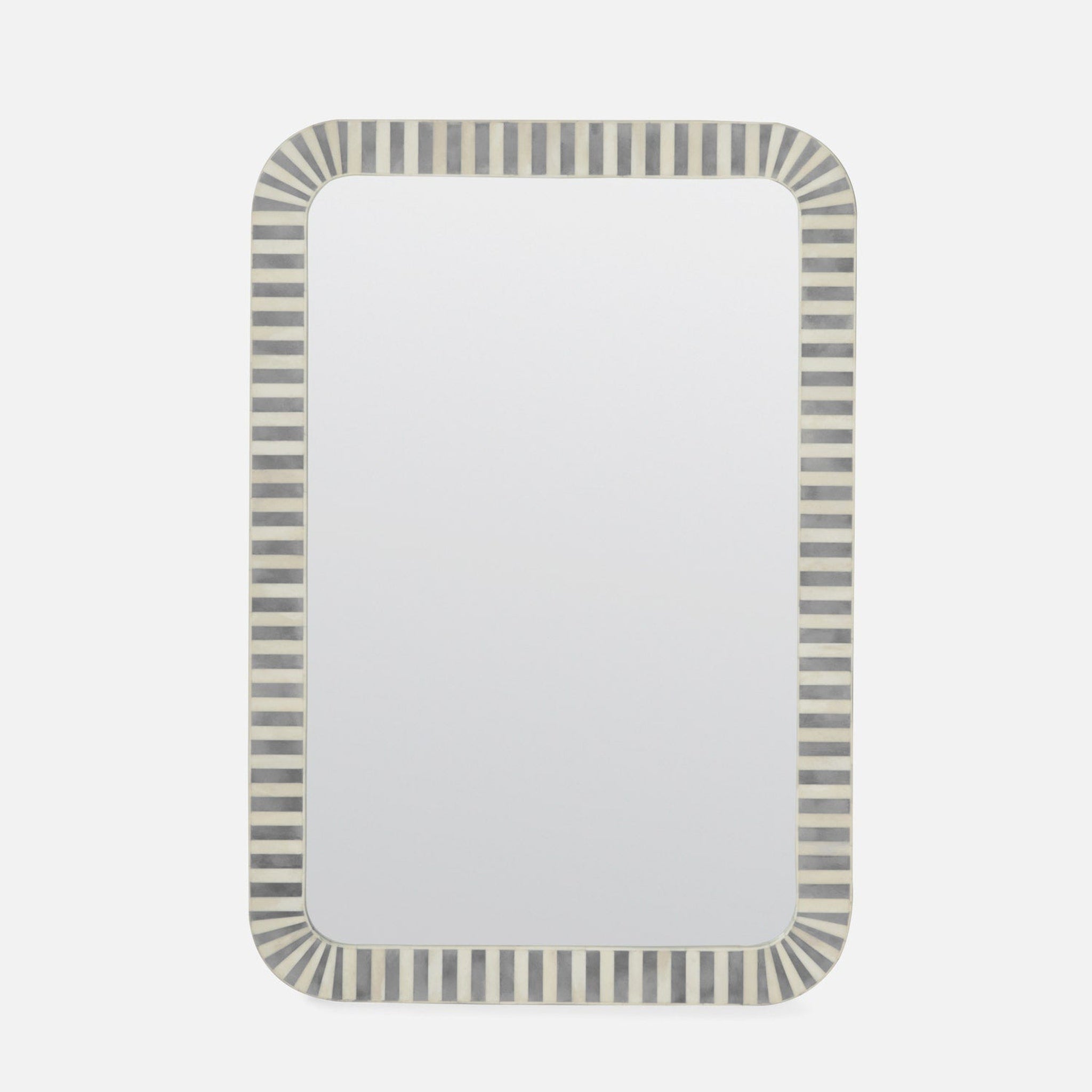 Made Goods, Made Goods Zavory 26" x 38" Rectangle Natural Bone/Gray Resin Mirror