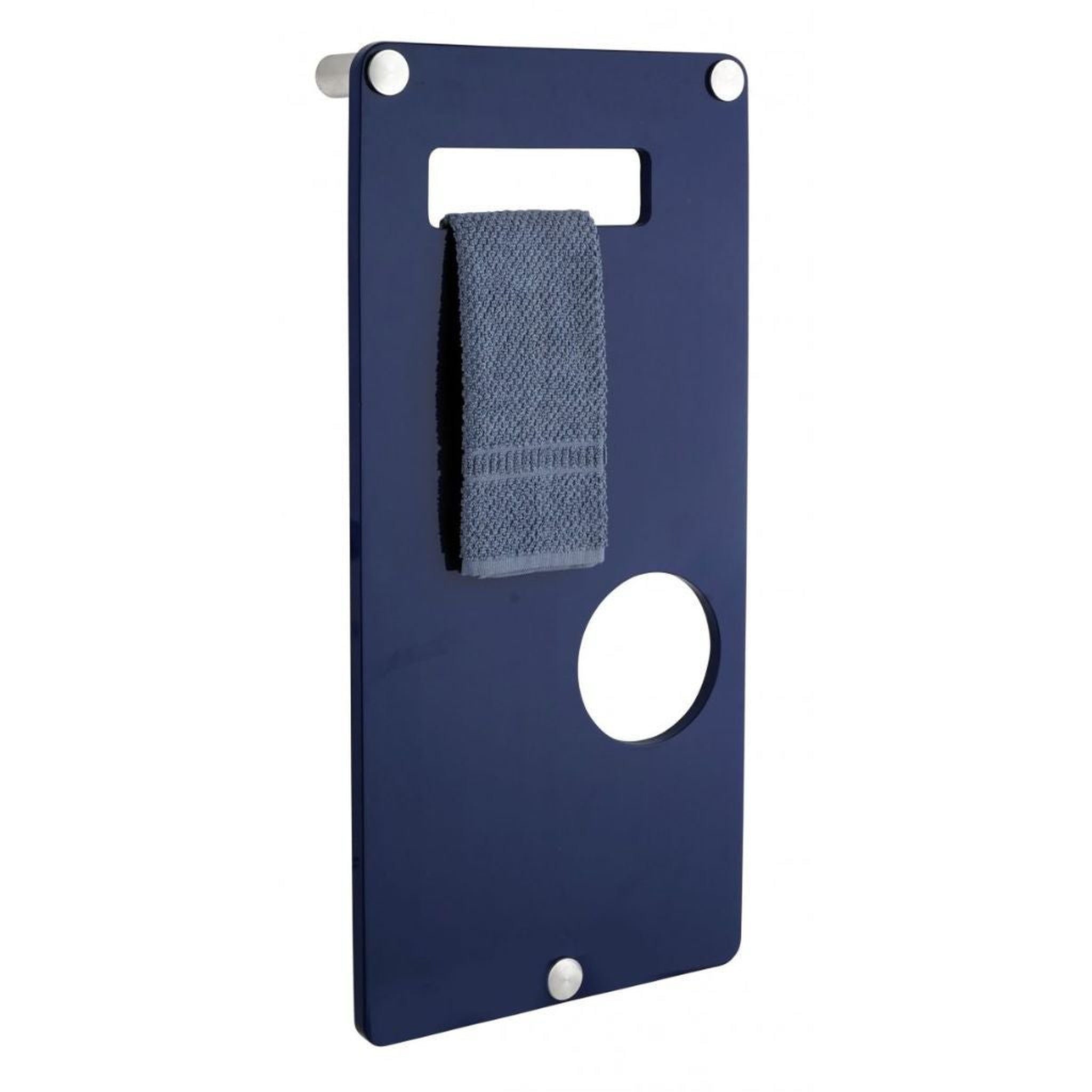 Maya Bath, Maya Bath Aldemo 12" x 25" Blue Ceramic Wall-Mounted Hardwired Electric Towel Warmer