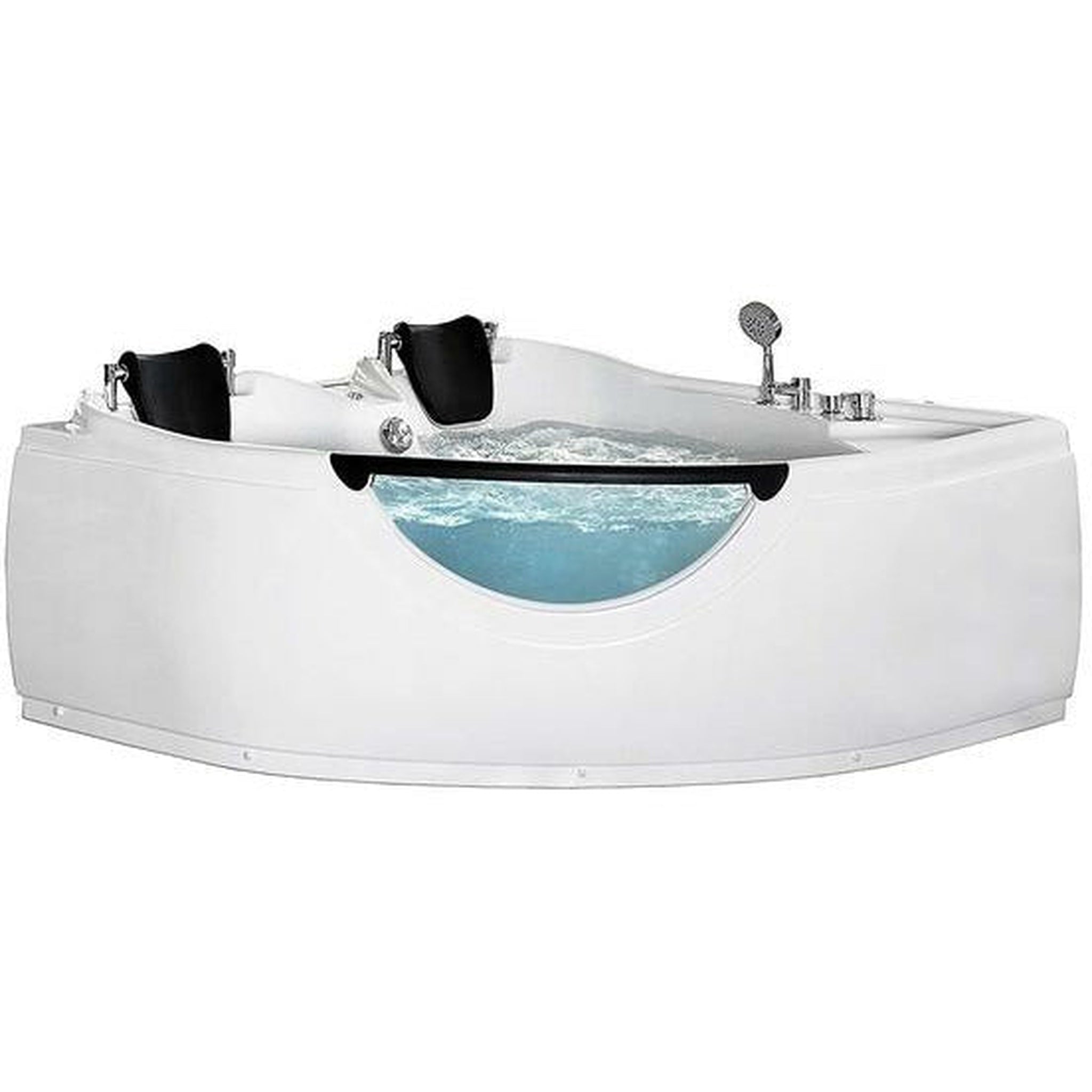 Mesa, Mesa 60" x 60" x 28" Two Person Corner Whirlpool Jetted Combo Tub With 9 Whirlpool Jets and Air System