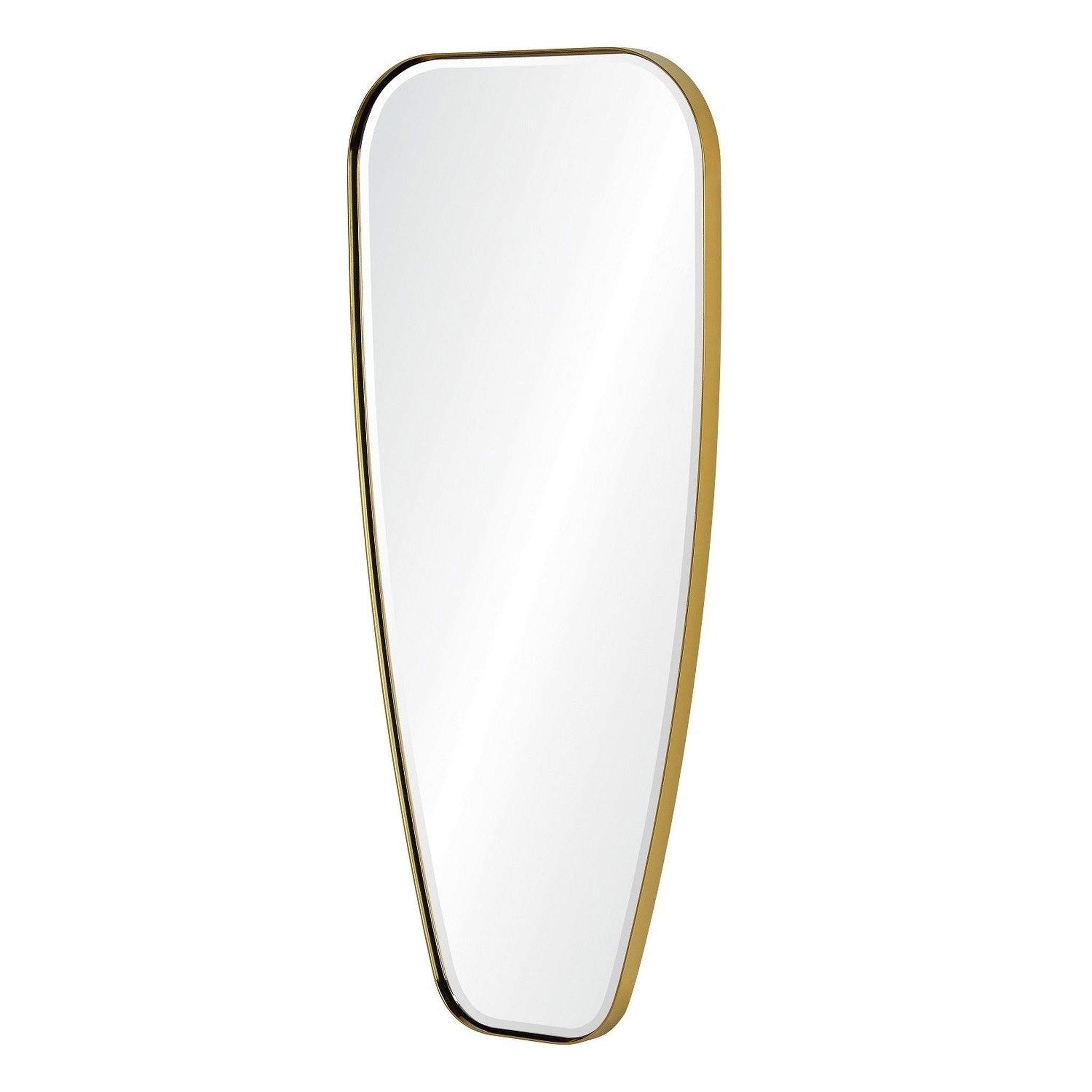 Mirror Home, Mirror Home 19" x 42"Hand welded polished stainless steel bathroom mirror finished in burnished brass.