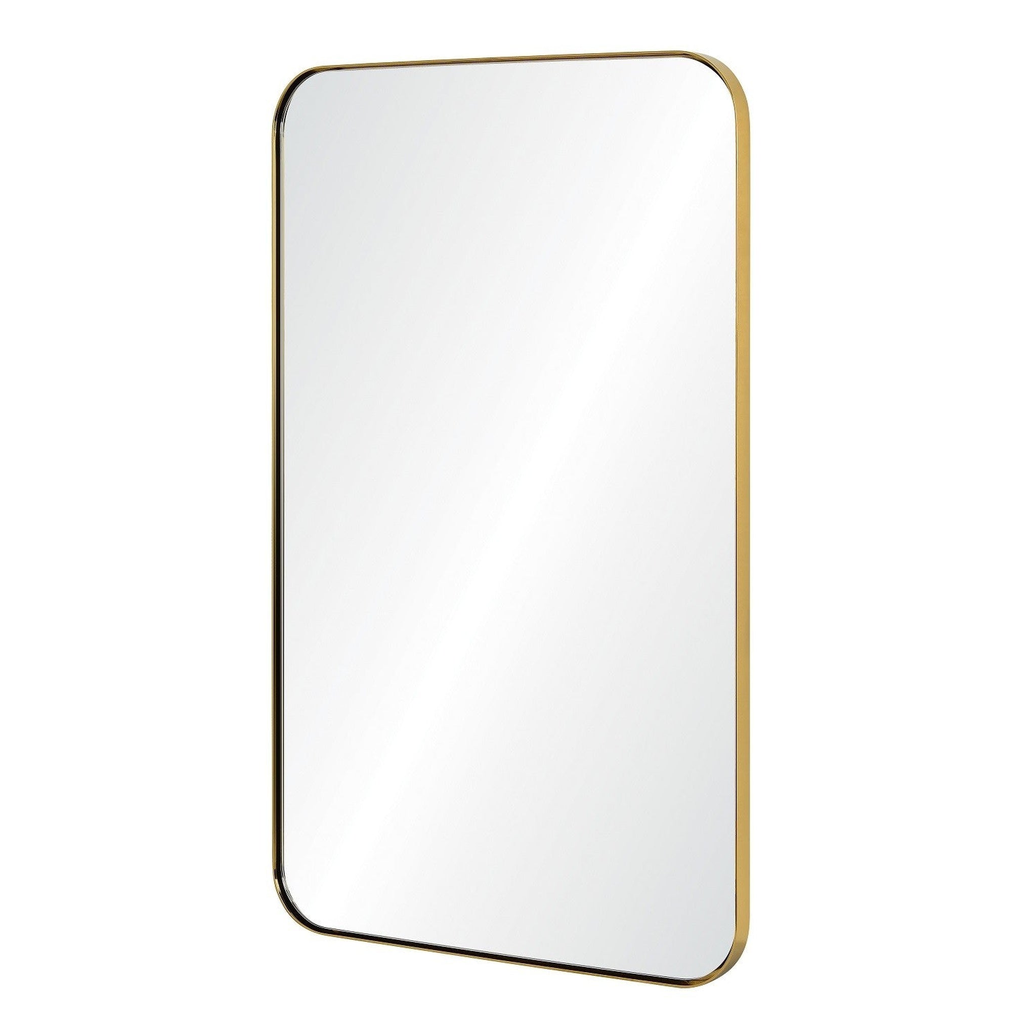 Mirror Home, Mirror Home 26" x 42"Hand welded stainless steel bathroom mirror finished in burnished brass.