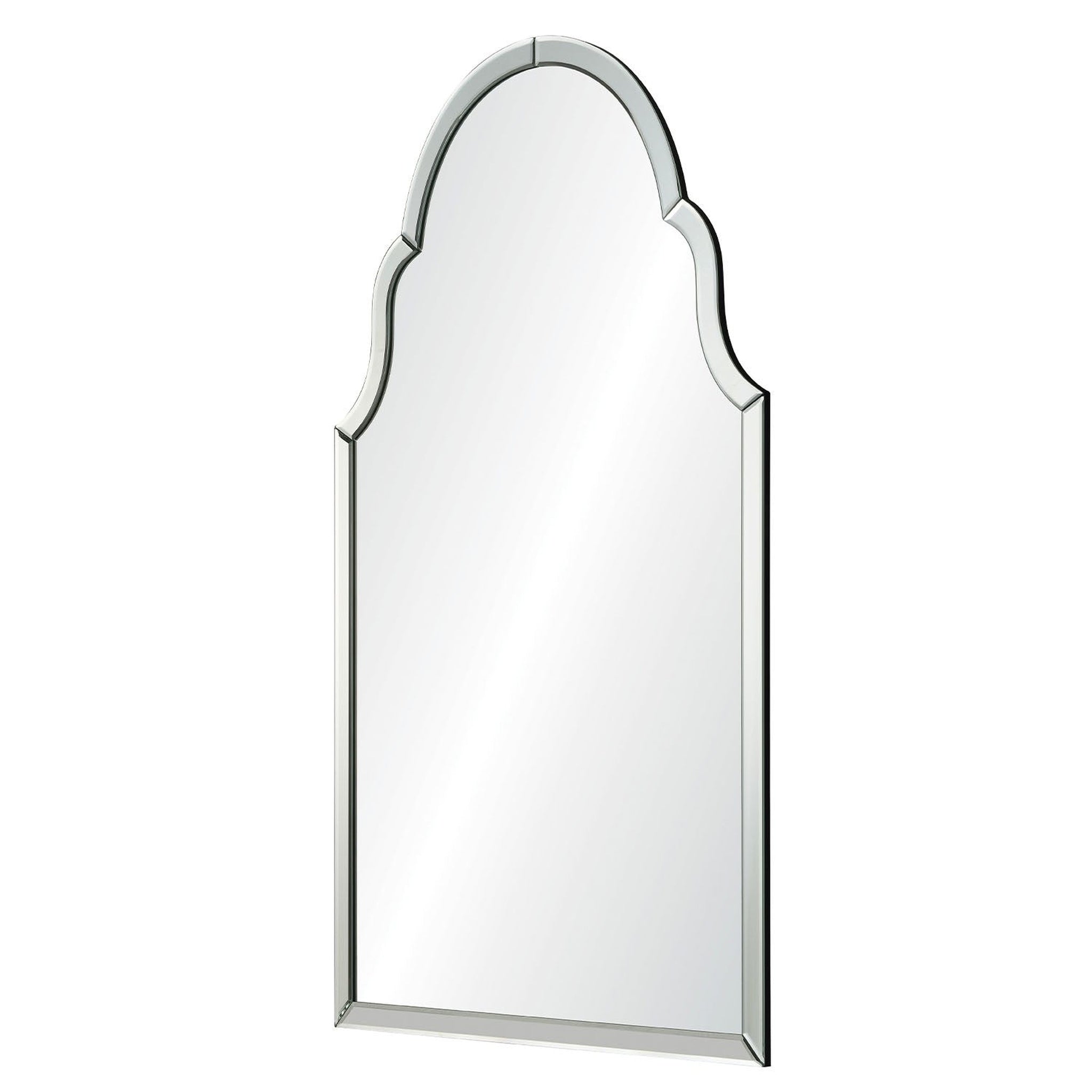 Mirror Home, Mirror Home 32" x 52" Hand-Cut Mirror Framed Bathroom Mirror With Satin Black Wood Backing