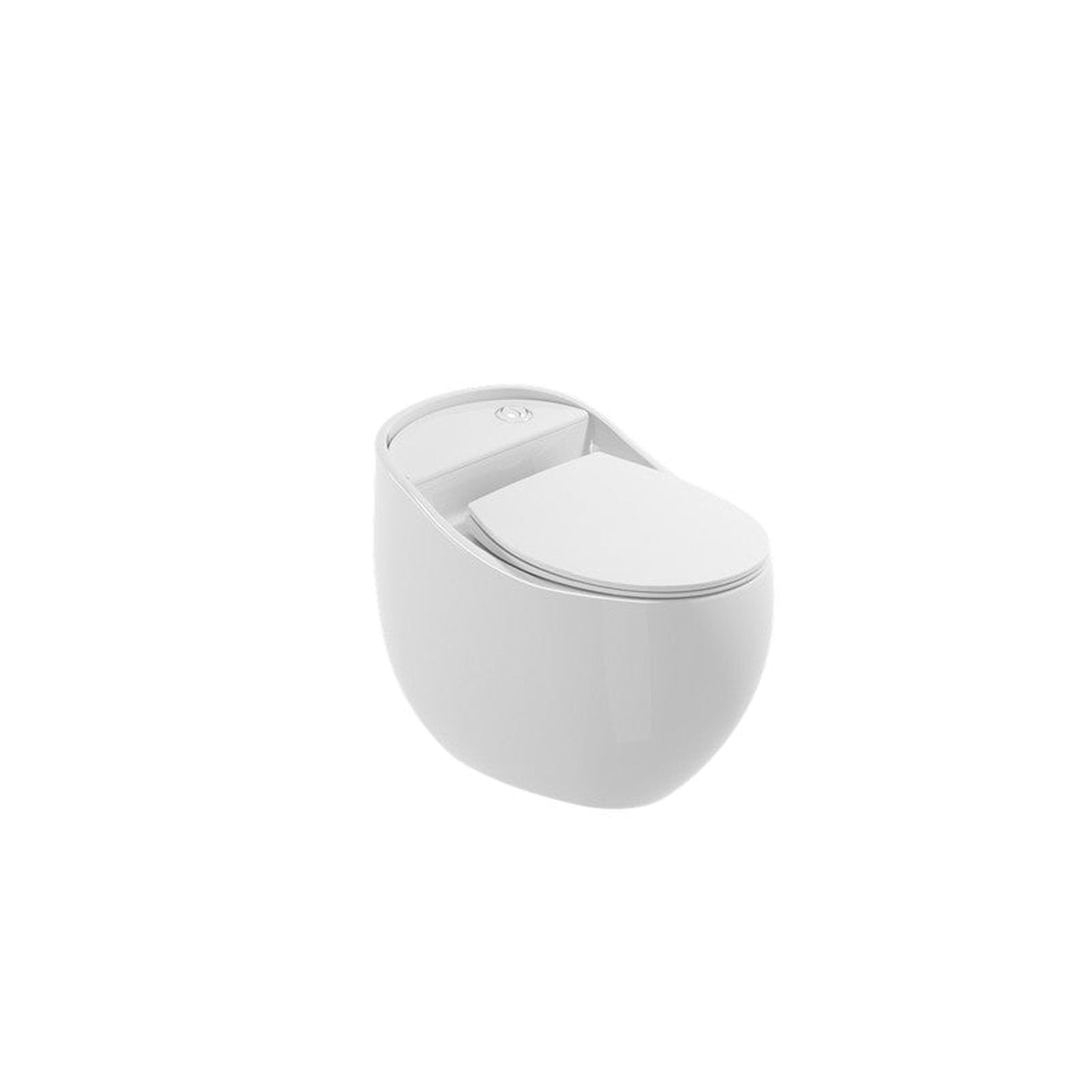 Moreno Bath, Moreno BENO 2088 White Single Flush Rounded Toilet