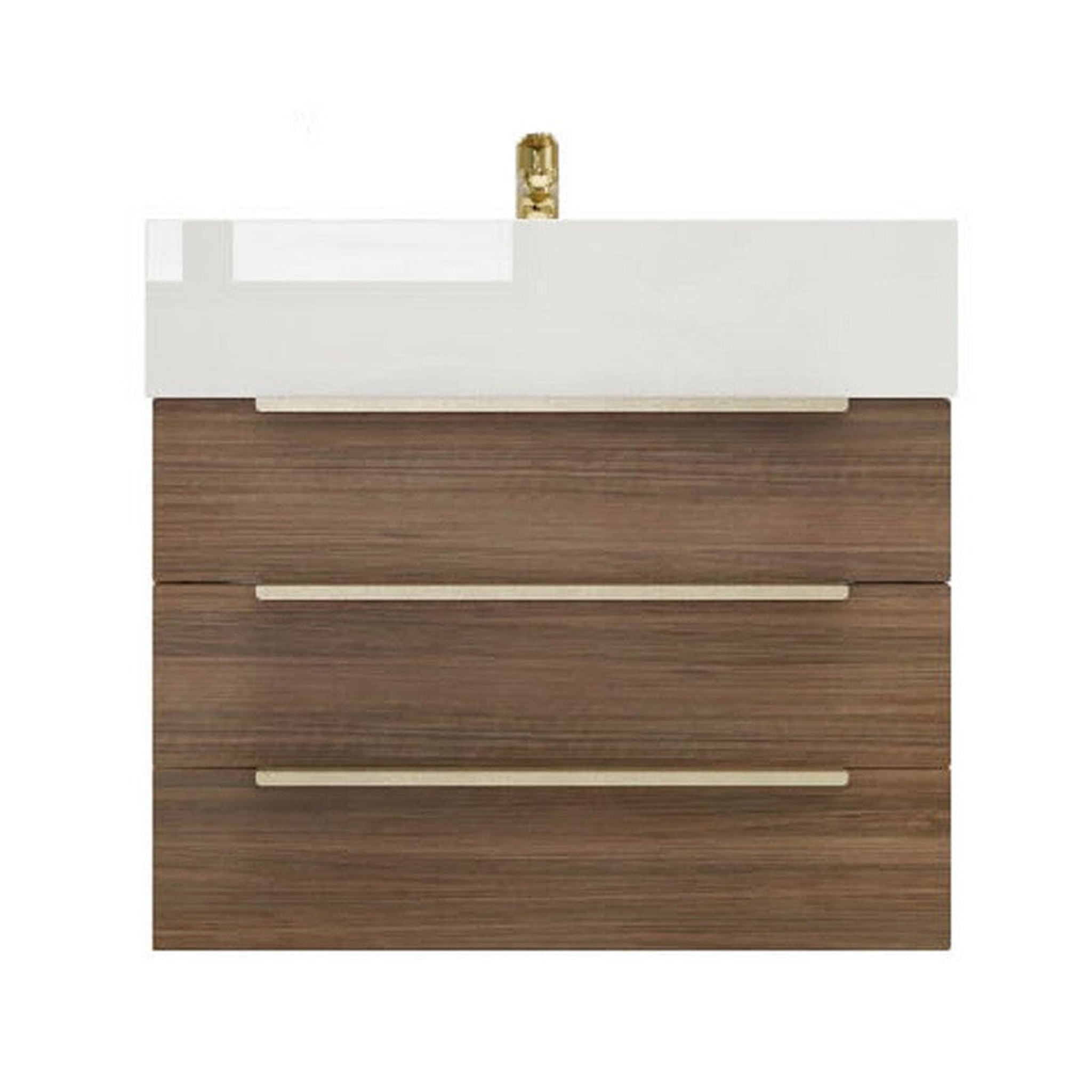 Moreno Bath, Moreno Bath Bethany 24" Rosewood Wall-Mounted Vanity With Single Reinforced White Acrylic Sink