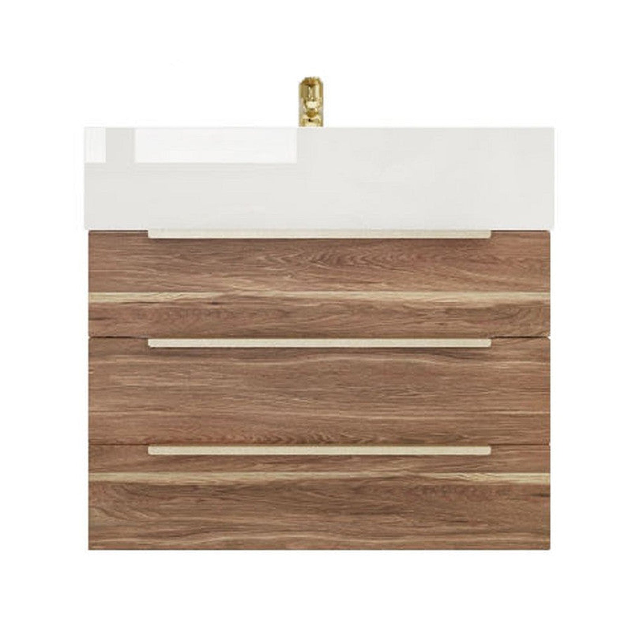 Moreno Bath, Moreno Bath Bethany 24" White Oak Wall-Mounted Vanity With Single Reinforced White Acrylic Sink