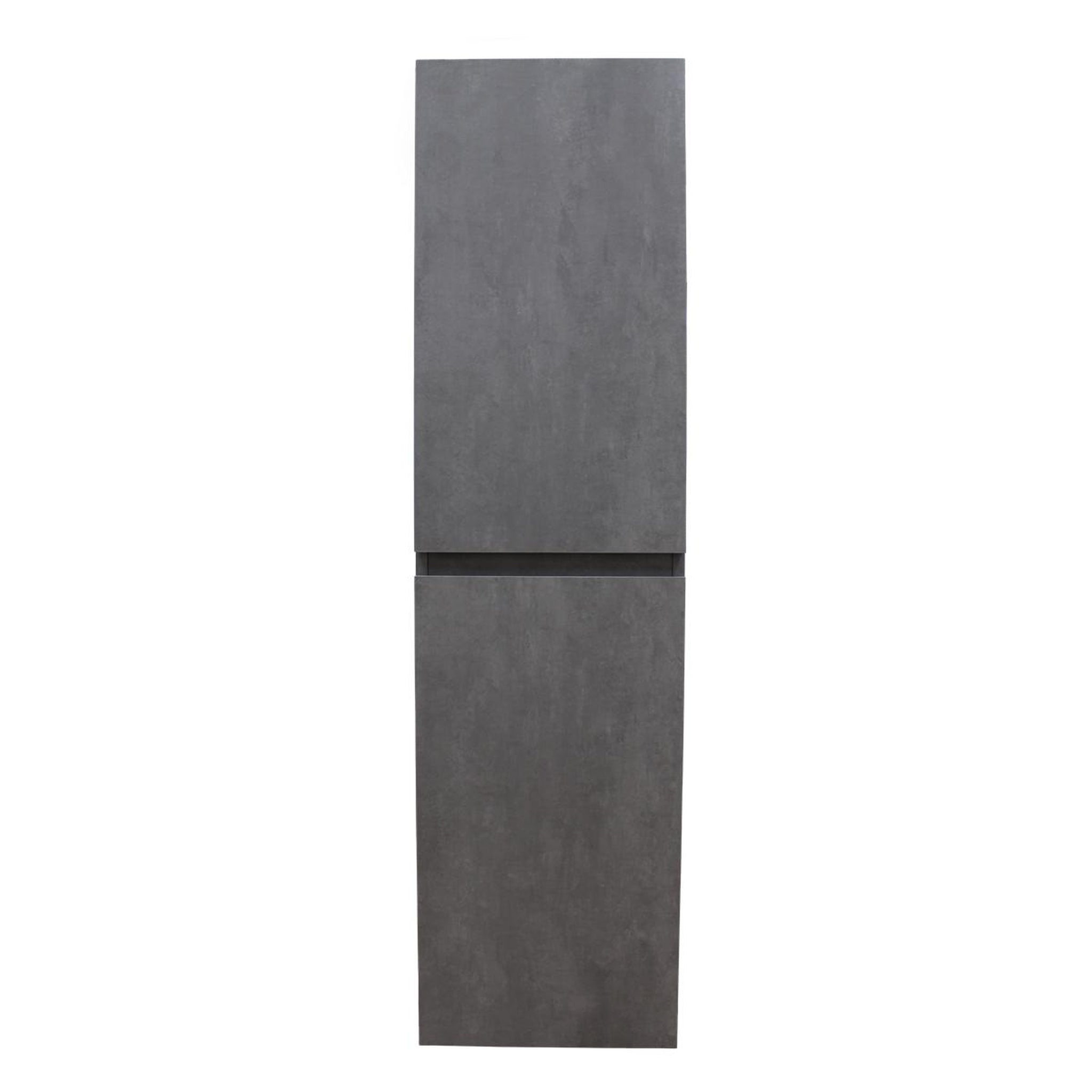 Moreno Bath, Moreno Bath Bohemia Lina 16" Cement Gray Wall-Mounted Linen Storage Cabinet