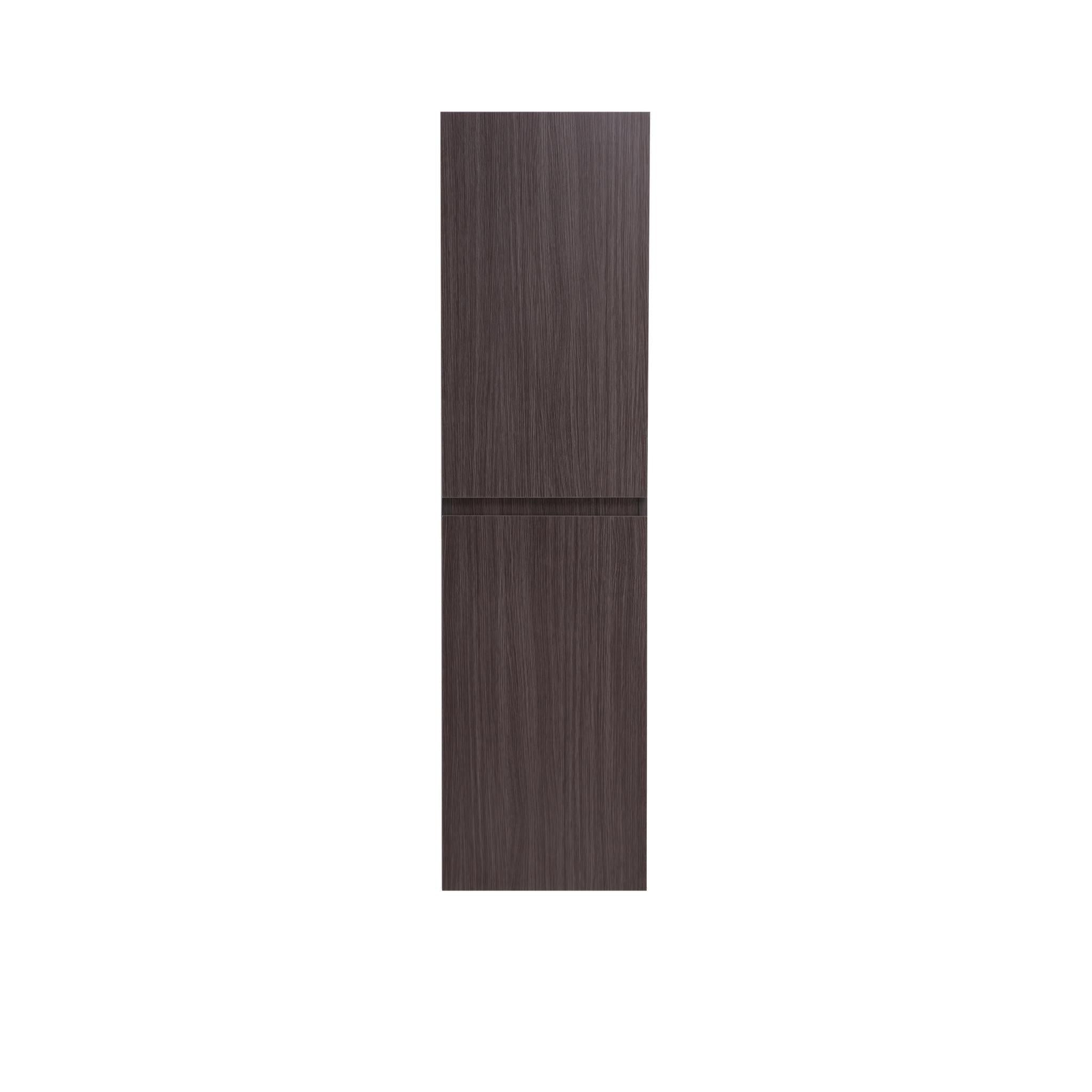 Moreno Bath, Moreno Bath Bohemia Lina 16" Dark Gray Oak Wall-Mounted Linen Storage Cabinet