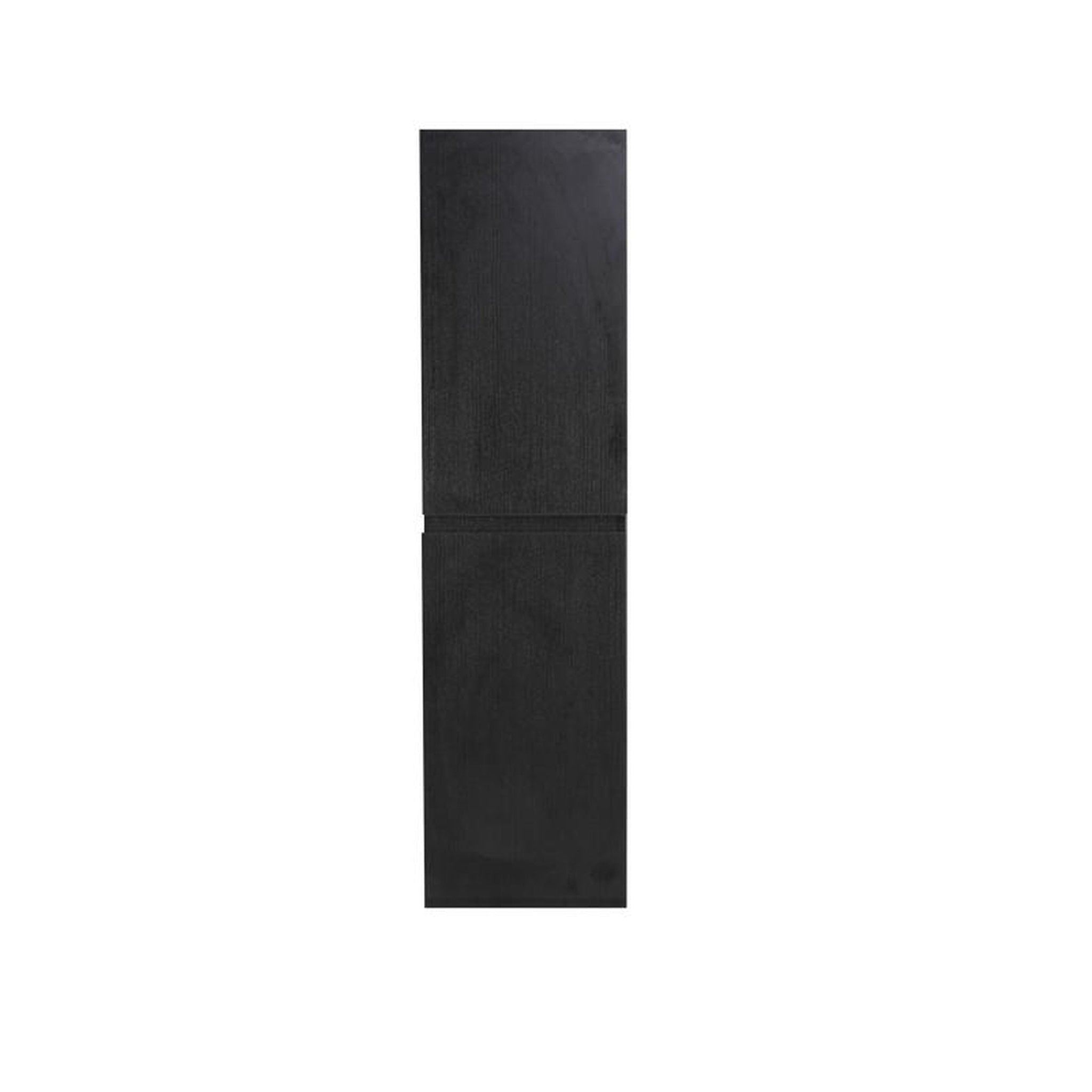 Moreno Bath, Moreno Bath Bohemia Lina 16" Rich Black Wall-Mounted Linen Storage Cabinet