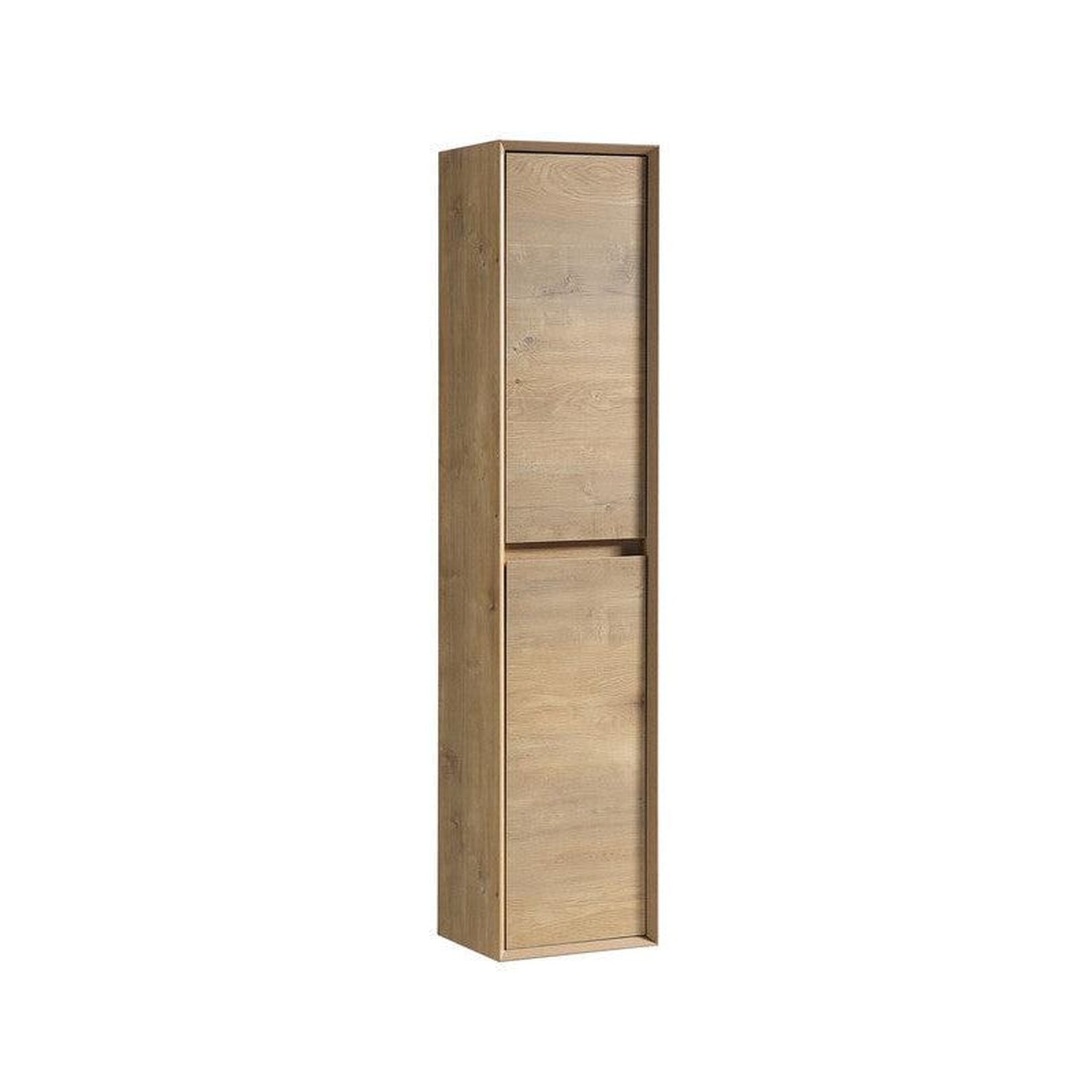 Moreno Bath, Moreno Bath Kingdee 16" White Oak Wall-Mounted Linen Cabinet