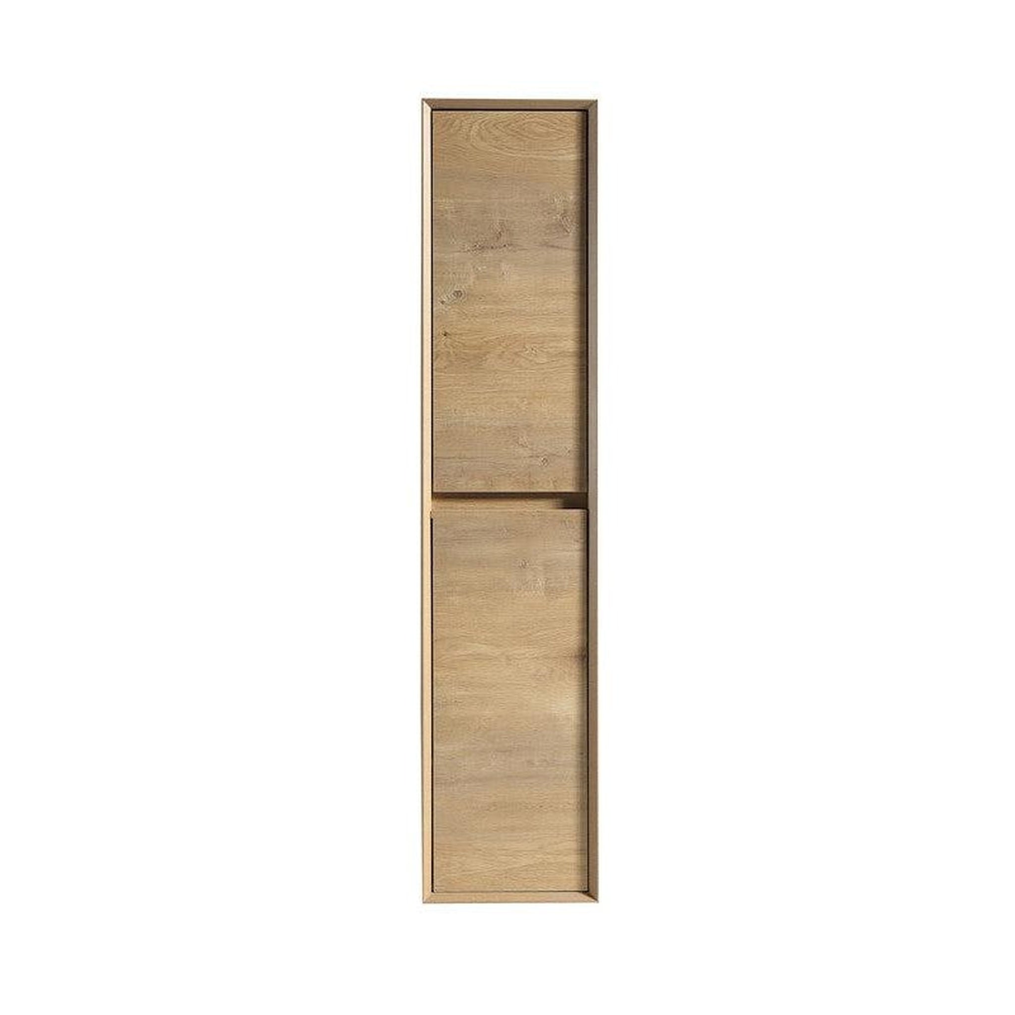 Moreno Bath, Moreno Bath Kingdee 16" White Oak Wall-Mounted Linen Cabinet