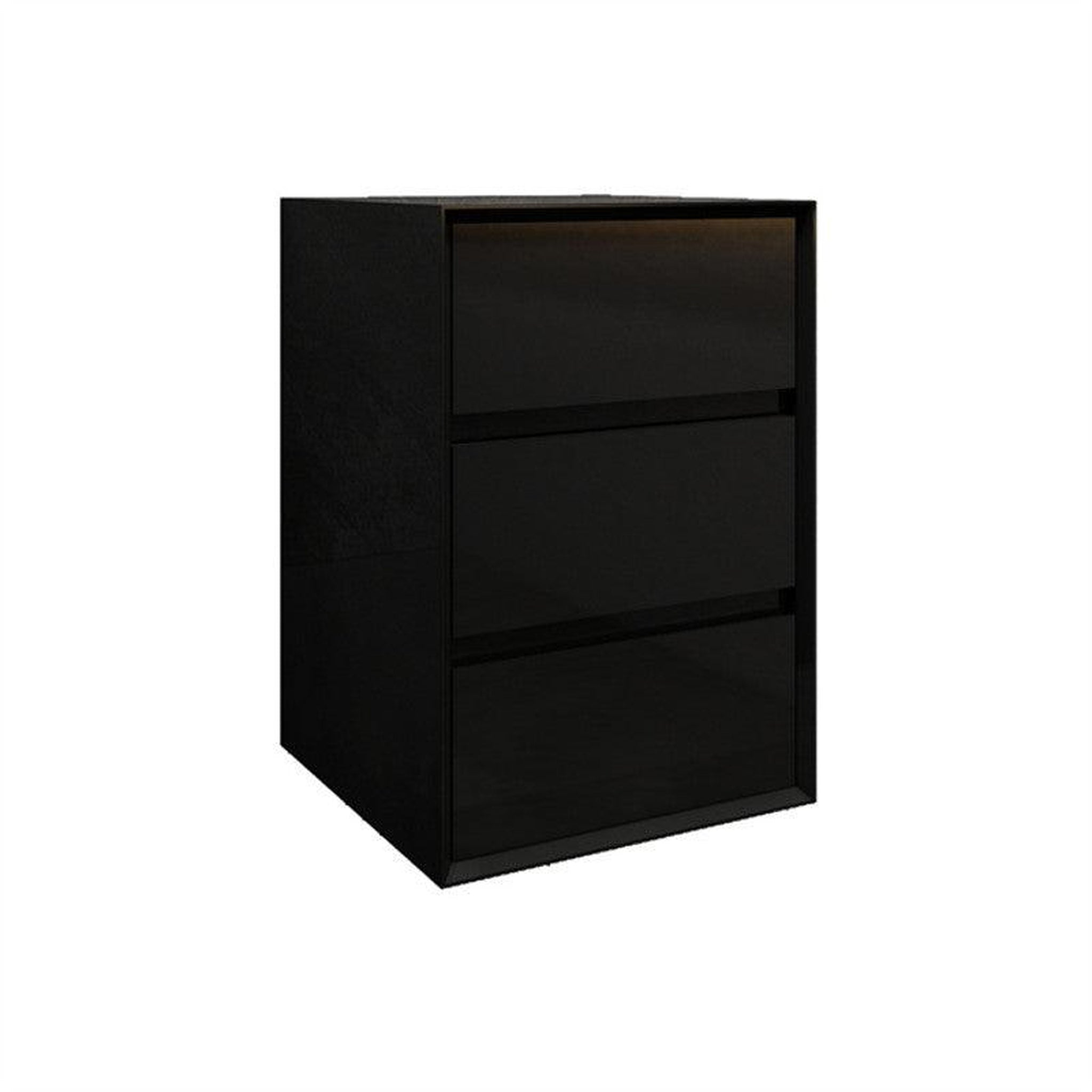 Moreno Bath, Moreno Bath MAX 20" Gloss Black Wall-Mounted Linen Cabinet