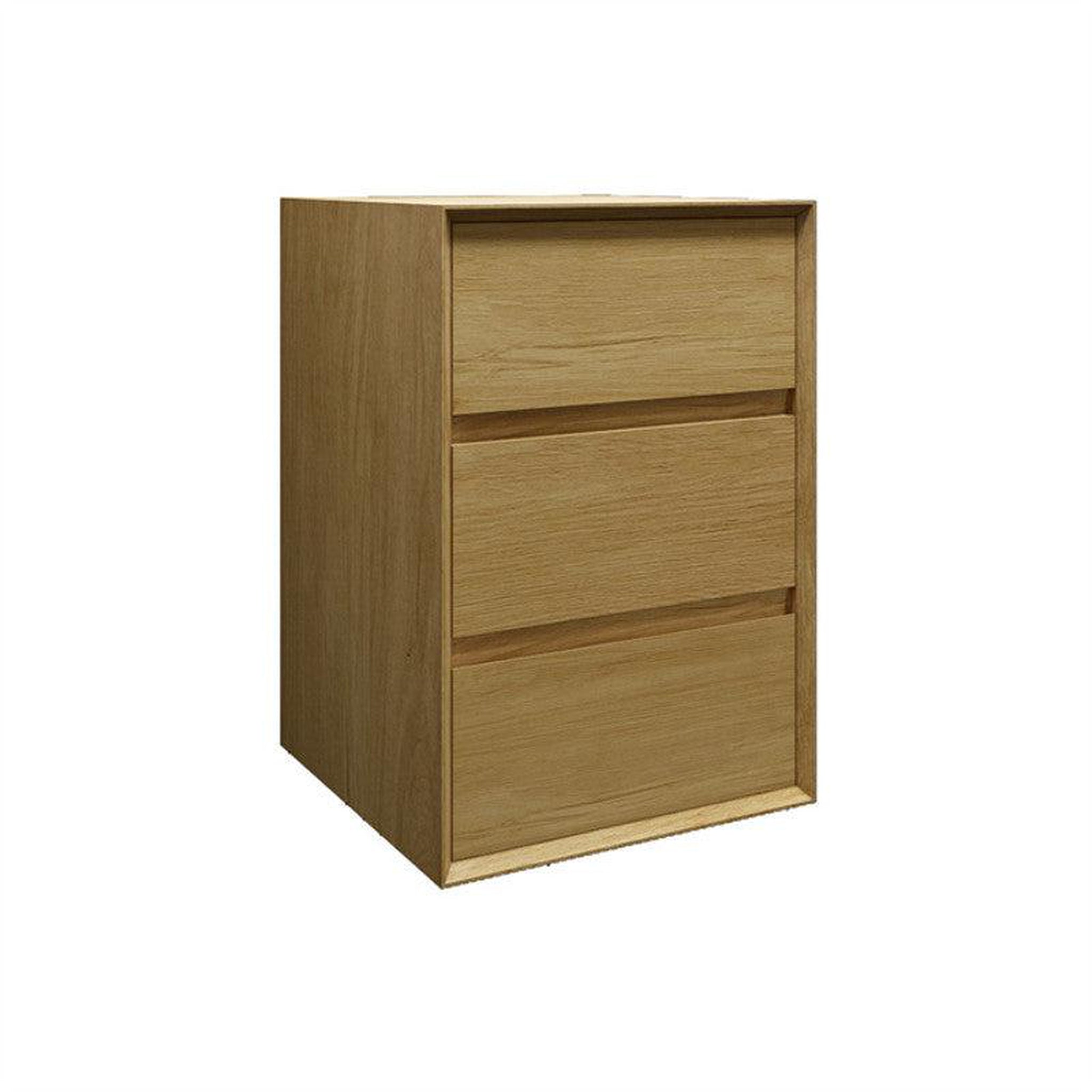 Moreno Bath, Moreno Bath MAX 20" Teak Oak Wall-Mounted Linen Cabinet