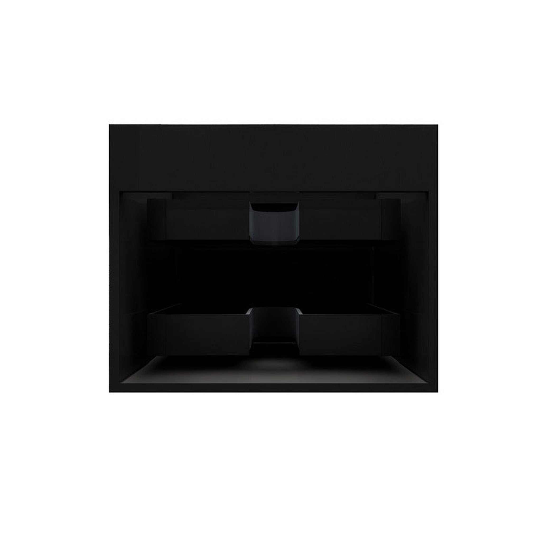 Moreno Bath, Moreno Bath MAX 24" Gloss Black Wall-Mounted Vanity With Single Reinforced White Acrylic Sink