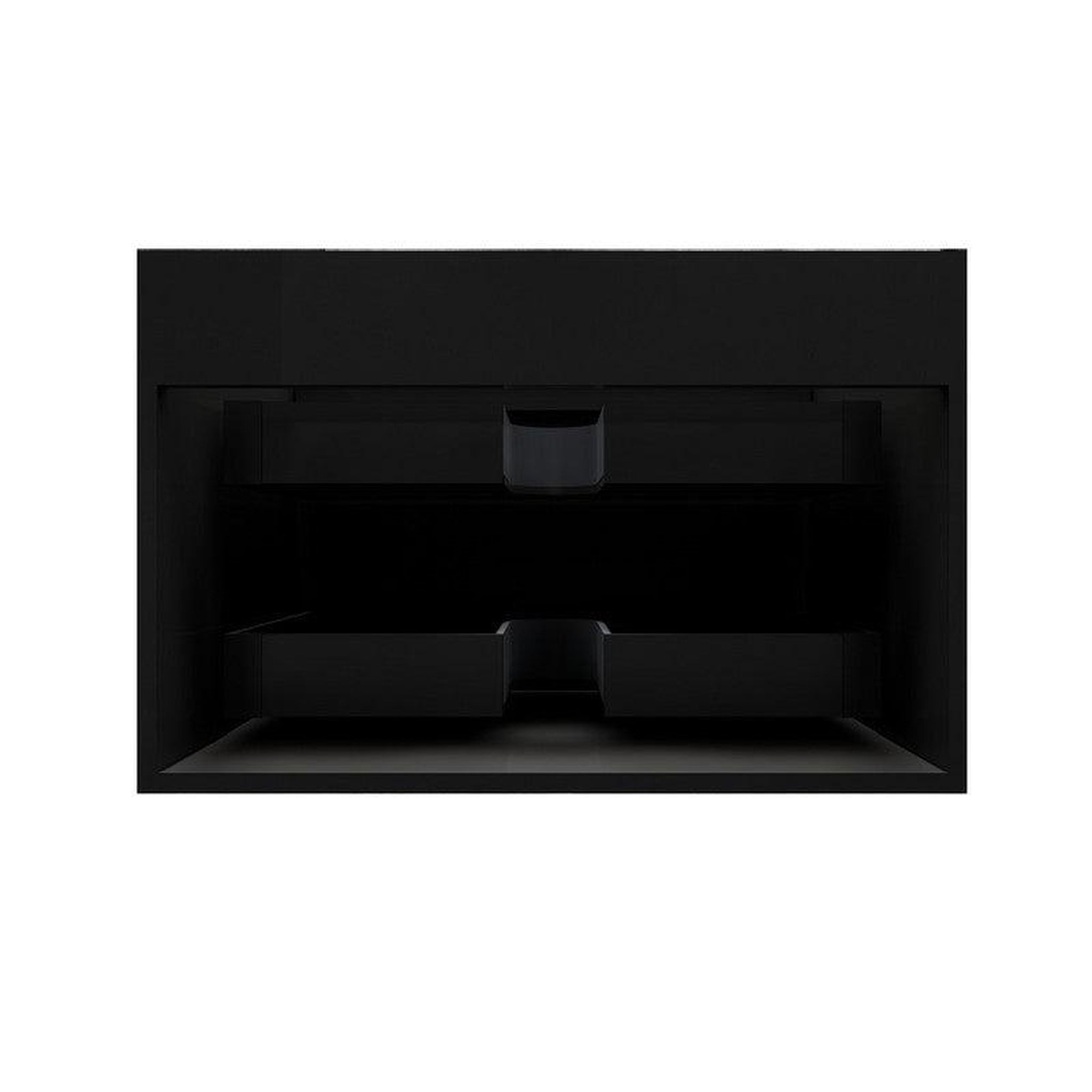 Moreno Bath, Moreno Bath MAX 30" Gloss Black Wall-Mounted Vanity With Single Reinforced White Acrylic Sink