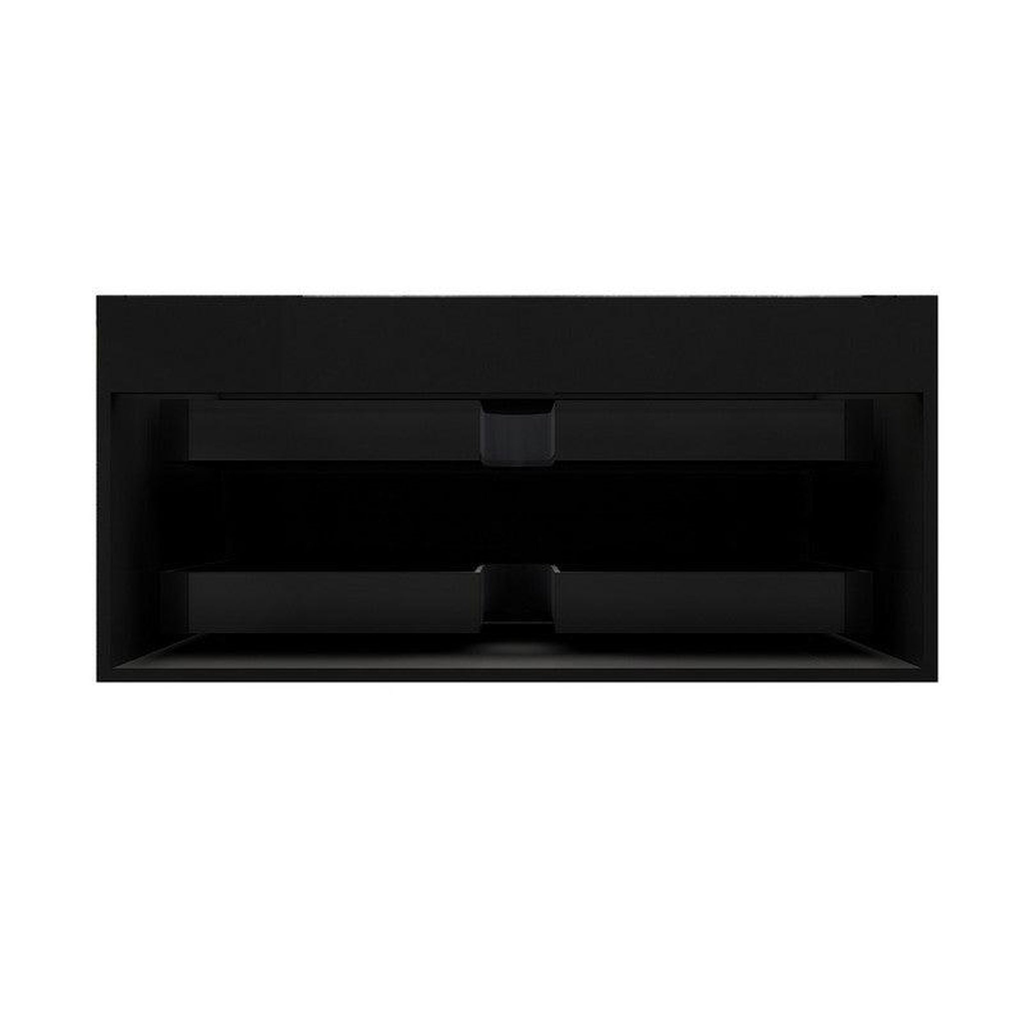 Moreno Bath, Moreno Bath MAX 42" Gloss Black Wall-Mounted Vanity With Single Reinforced White Acrylic Sink