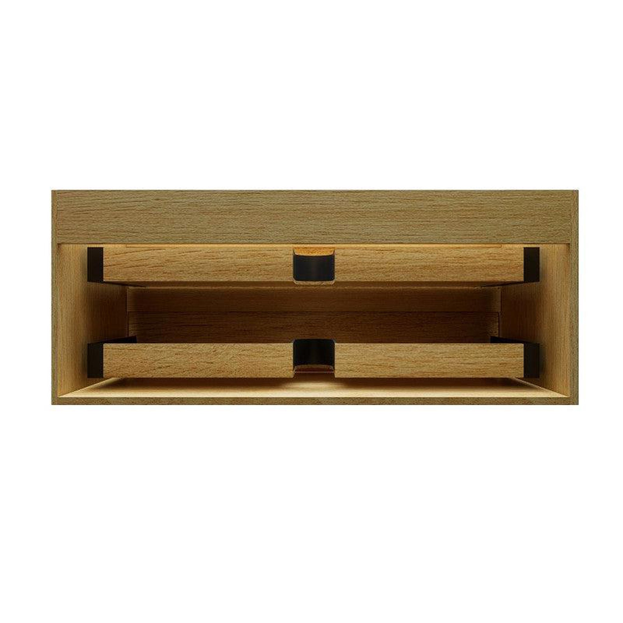 Moreno Bath, Moreno Bath MAX 48" Teak Oak Wall-Mounted Vanity With Single Reinforced White Acrylic Sink