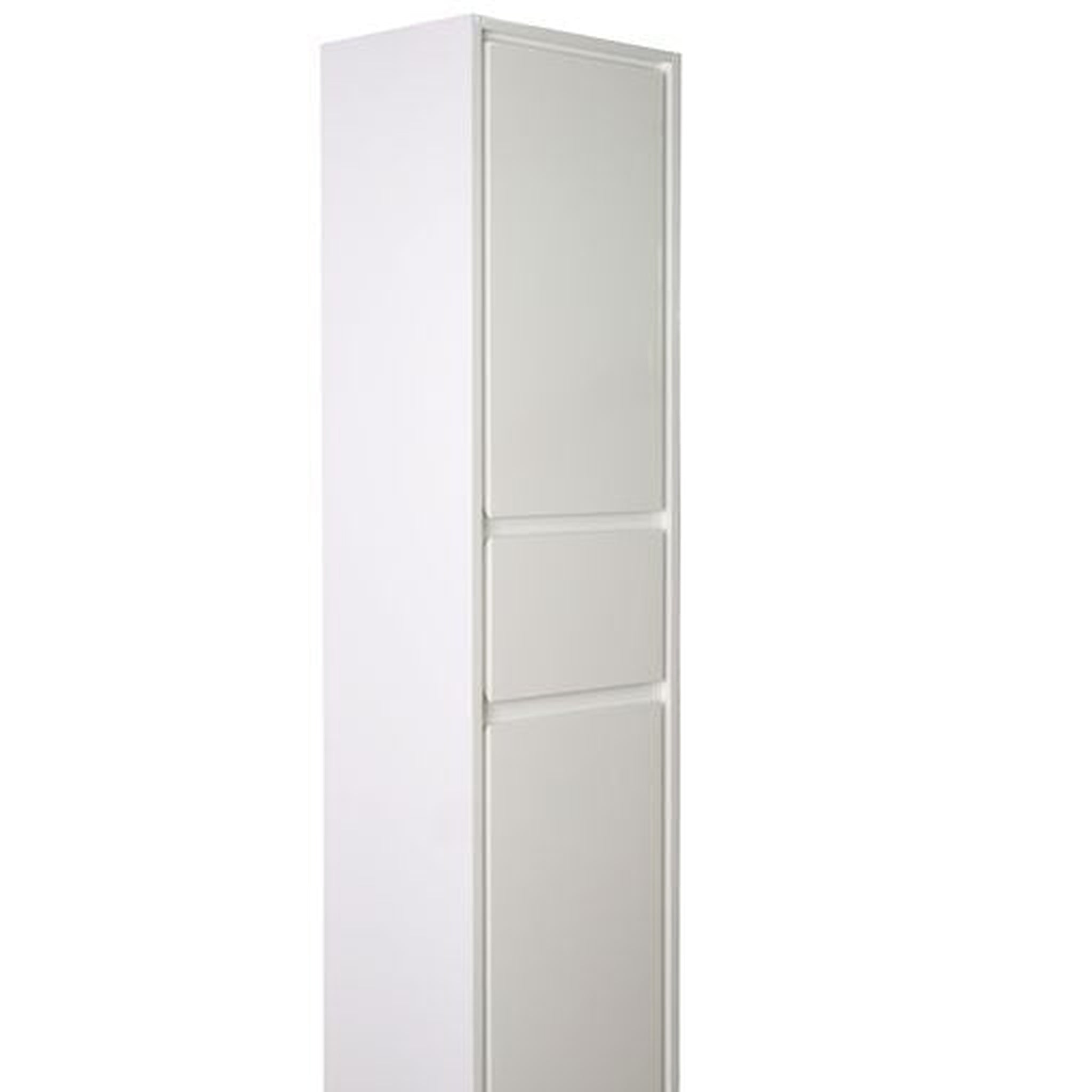 Moreno Bath, Moreno Bath Sage 16" High Gloss White Wall-Mounted Linen Storage Cabinet