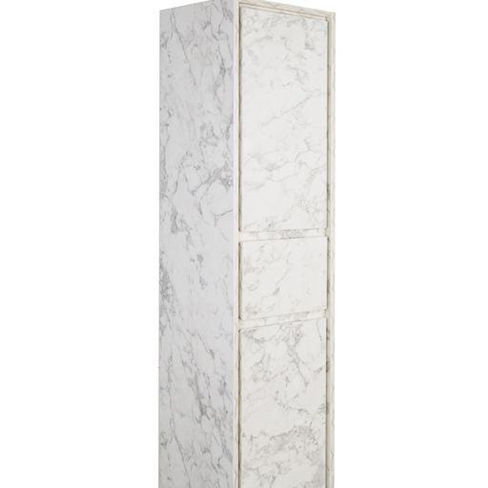 Moreno Bath, Moreno Bath Sage 16" Mable White Wall-Mounted Linen Storage Cabinet