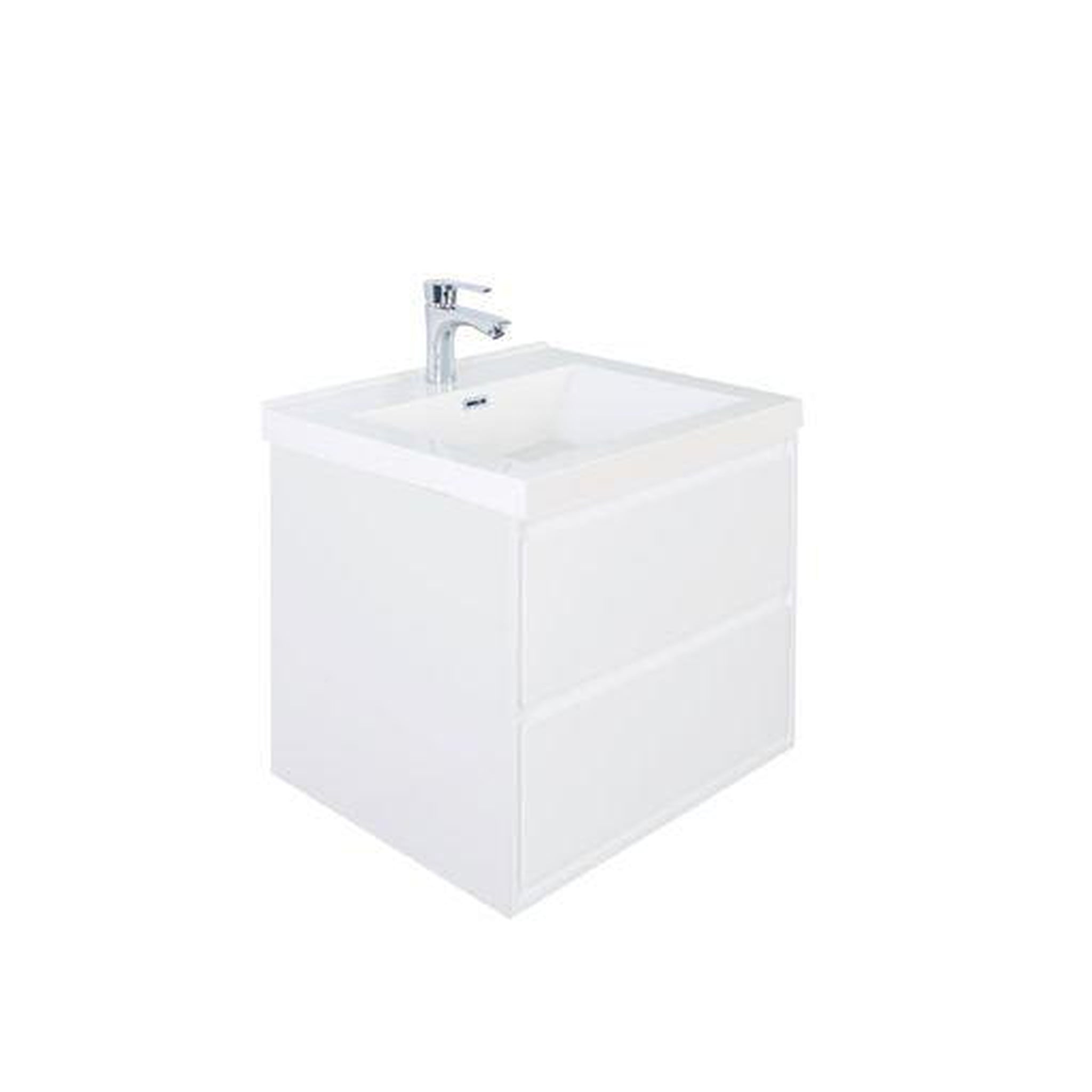 Moreno Bath, Moreno Bath Sage 24" High Gloss White Wall-Mounted Modern Vanity With Single Reinforced White Acrylic Sink