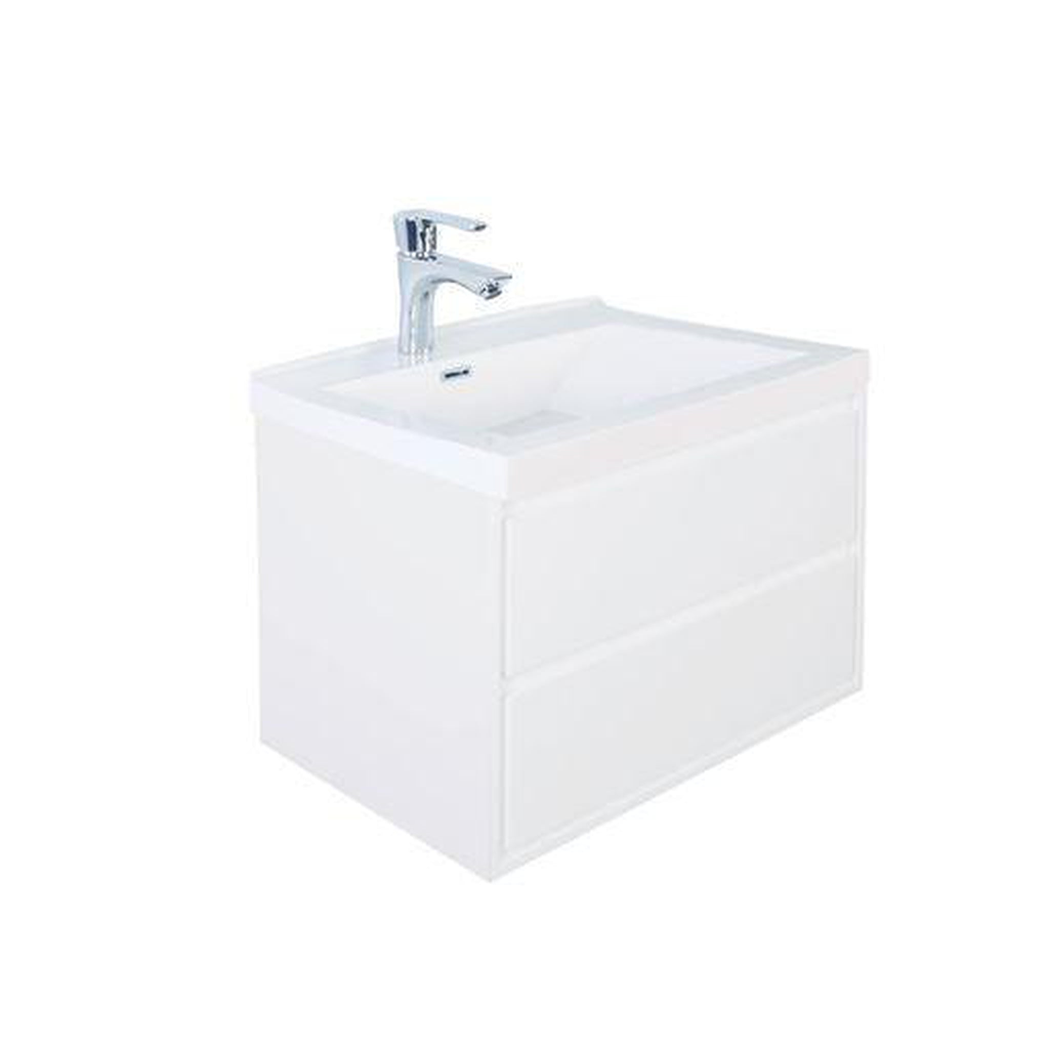 Moreno Bath, Moreno Bath Sage 30" High Gloss White Wall-Mounted Modern Vanity With Single Reinforced White Acrylic Sink