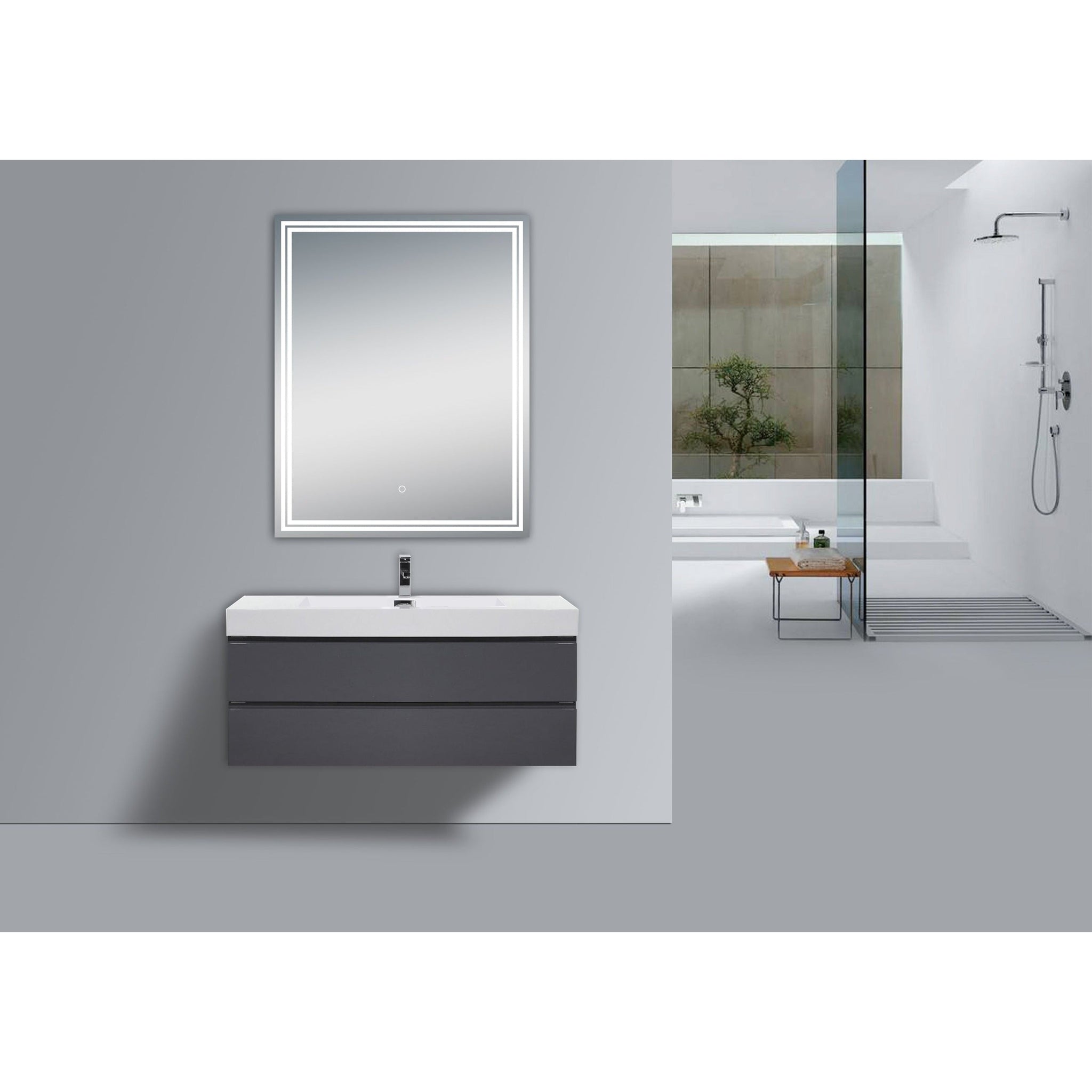 Moreno Bath, Moreno Luna 24" Frameless Polished Edge Back-lit LED Mirror