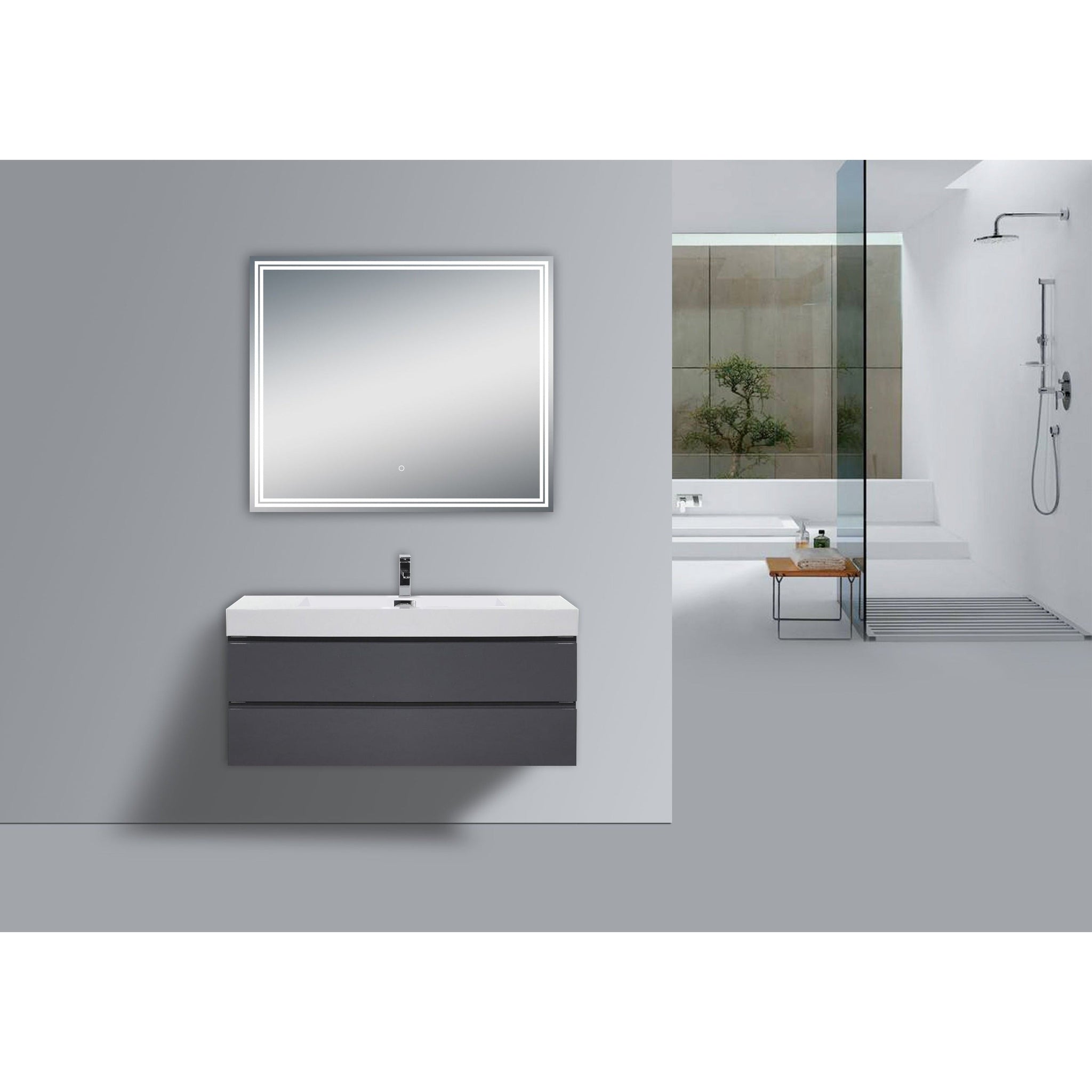 Moreno Bath, Moreno Luna 36" Frameless Polished Edge Back-lit LED Mirror