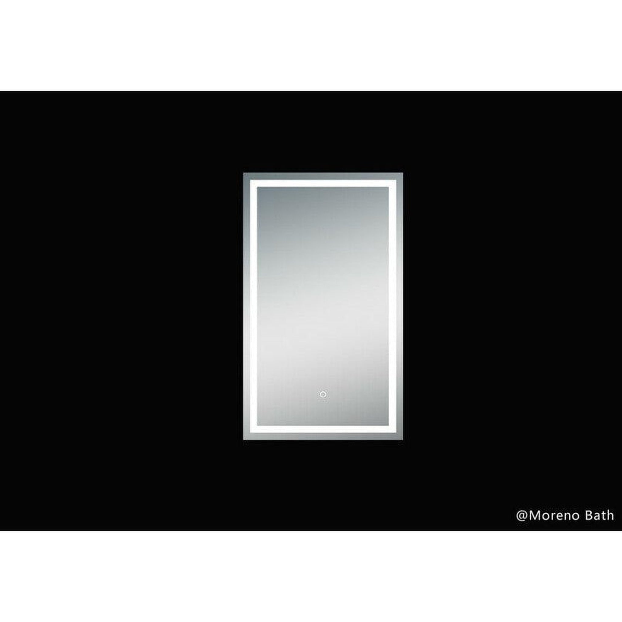 Moreno Bath, Moreno Twinkle 24" x 40" Frameless Polished Edge Frosted Panel LED Mirror