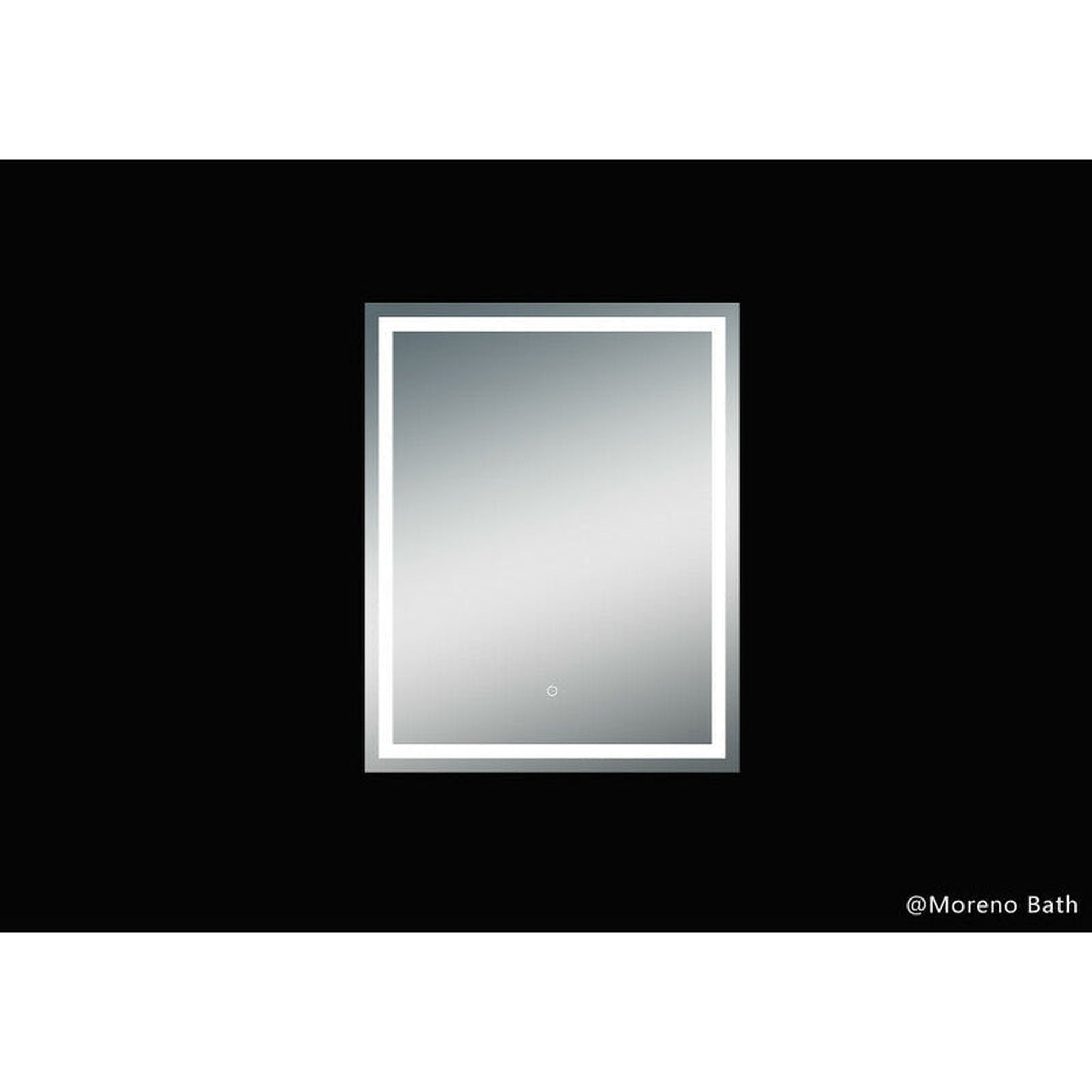 Moreno Bath, Moreno Twinkle 32" x 40" Frameless Polished Edge Frosted Panel LED Mirror