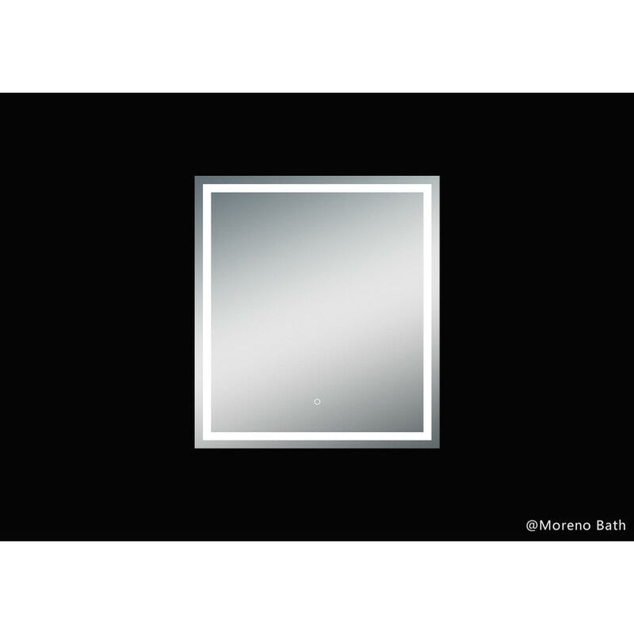 Moreno Bath, Moreno Twinkle 36" x 40" Frameless Polished Edge Frosted Panel LED Mirror