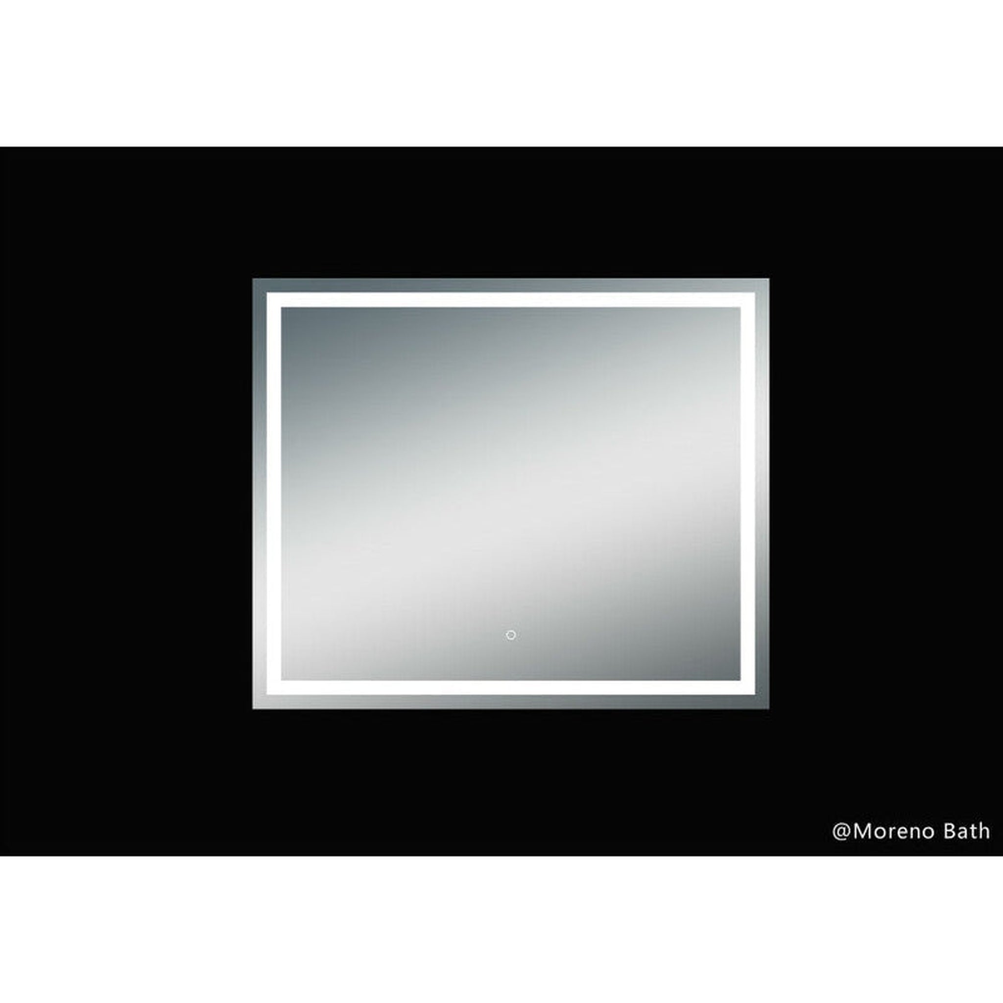 Moreno Bath, Moreno Twinkle 47" x 40" Frameless Polished Edge Frosted Panel LED Mirror