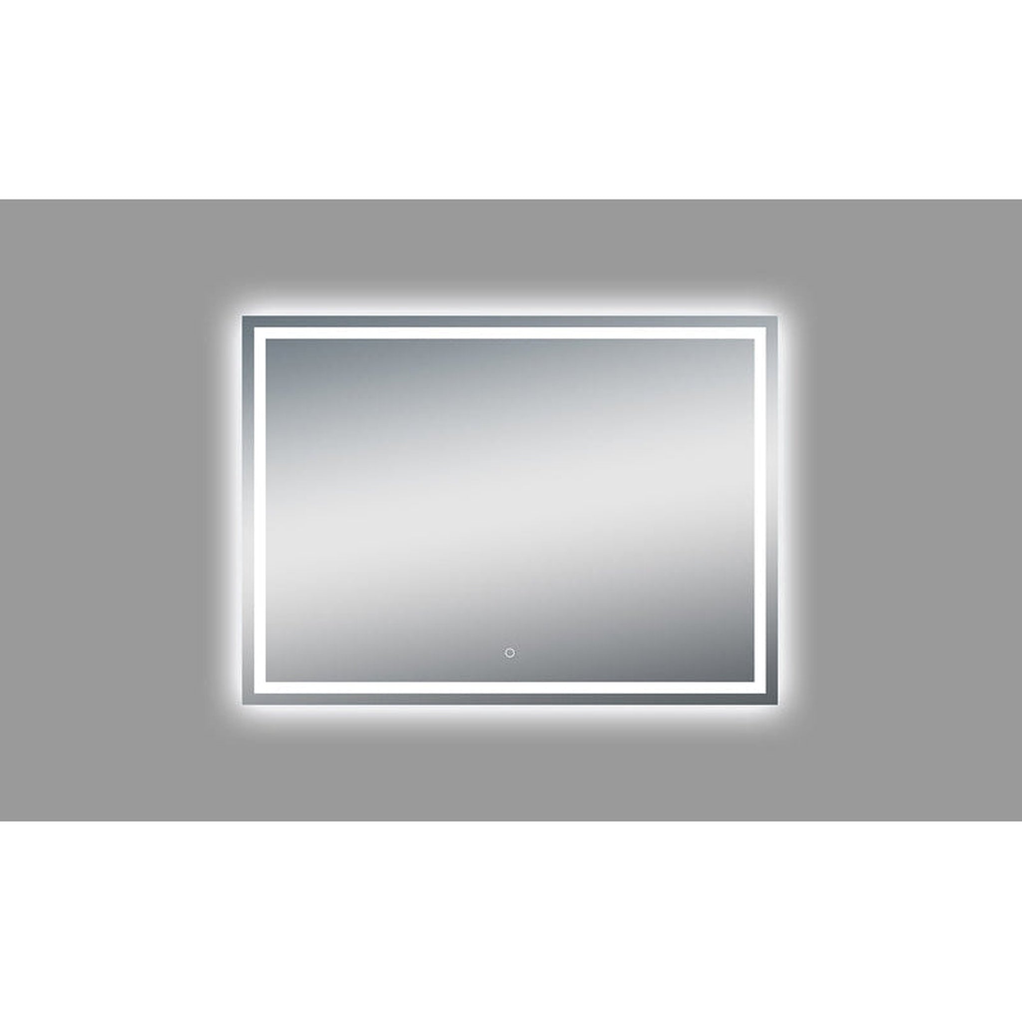 Moreno Bath, Moreno Twinkle 55" x 40" Frameless Polished Edge Frosted Panel LED Mirror