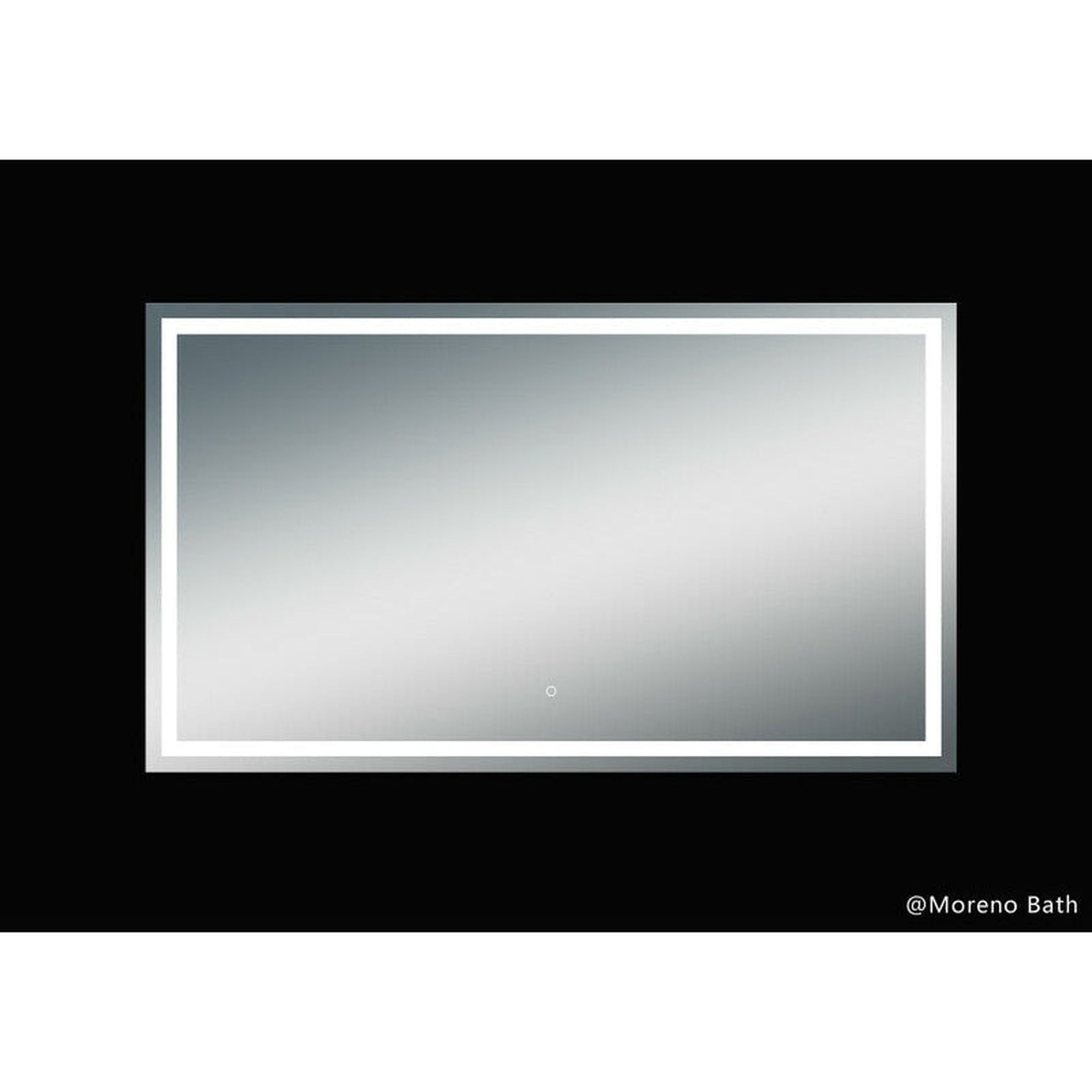 Moreno Bath, Moreno Twinkle 68" x 40" Frameless Polished Edge Frosted Panel LED Mirror