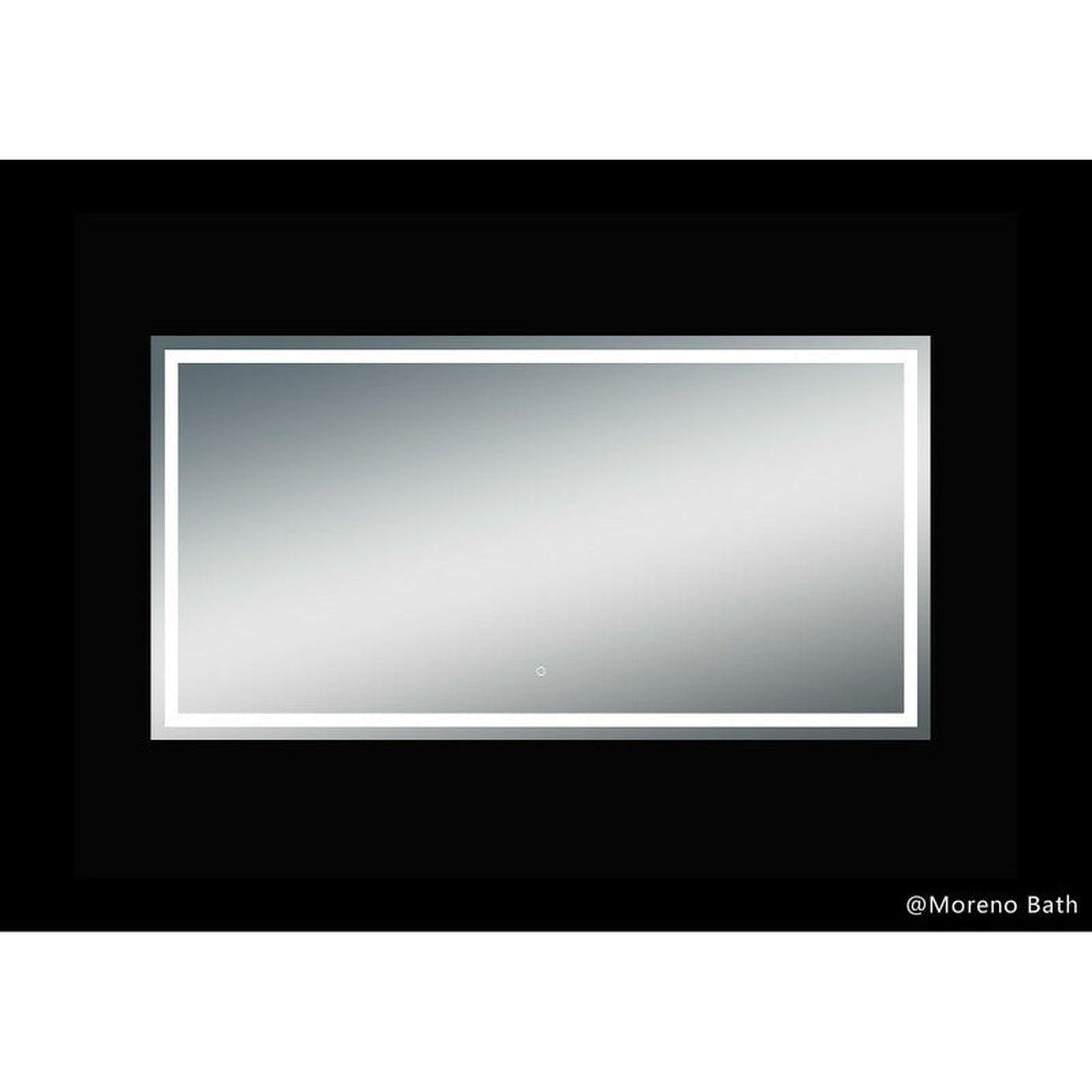 Moreno Bath, Moreno Twinkle 76" x 40" Frameless Polished Edge Frosted Panel LED Mirror